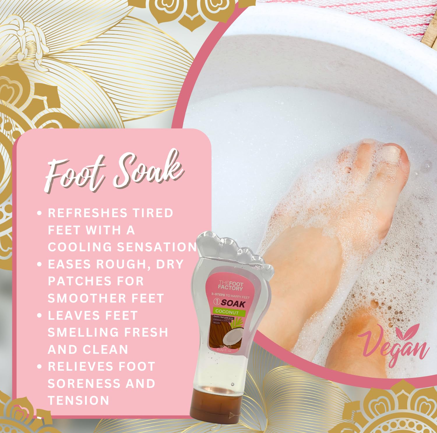 Foot Soak, Scrub & Lotion Set - Foot Care Gift Set for Dry Tired Feet - Image 3