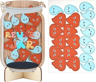 Reward Jar for Toddlers, Wooden Kids Reward Jar Cute Potty Training Reward Jar Kids Responsibility Reward Chart for Classroom Decor Responsibility Management Tool