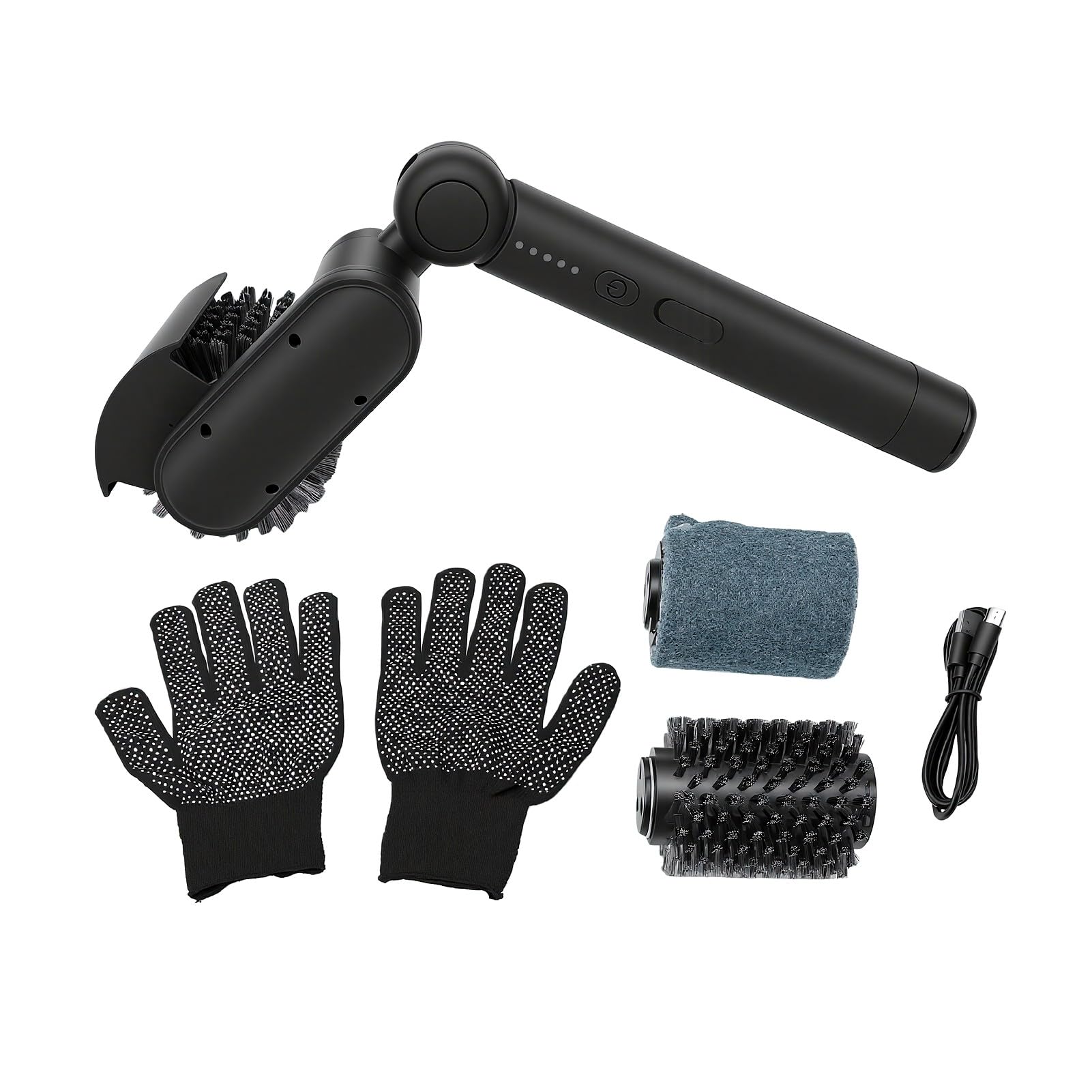 Qcwwy Spazzola per Griglia Elettrica con Testa Rotante Motorizzata, per | Rotating head grill brush for patio grilling motorized cleaning motorized rotating head outdoor camping BBQ enthusiasts