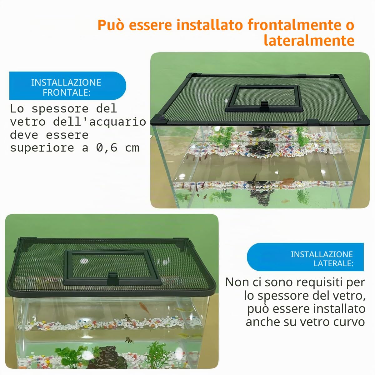 Coperchio magnetico per acquario fai da te