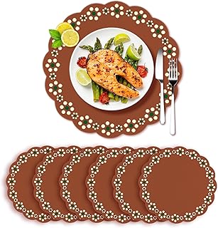100pcs Disposable Mexican Paper Place Mats Cielito Lindo Table Mats Baby Shower Disposable Placemats Round Paper Doilies Birthday Party Decoration for Mexican Party Supplies Wedding Tableware
