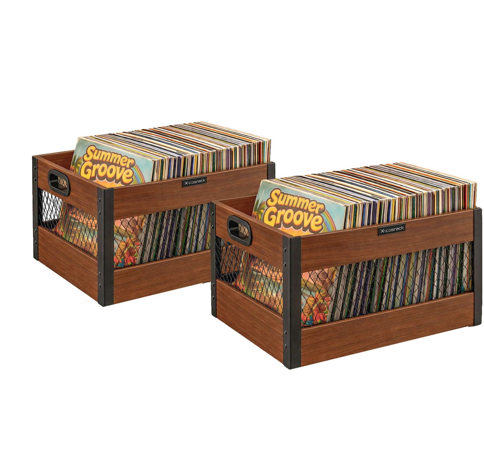 Amazon.com: X-cosrack Vinyl Record Storage Crate, Wooden LP Record