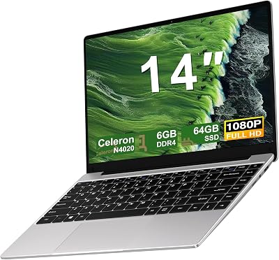 NOTODD Ordenador Portátil Win11 Pro Celeron N4020 Portátil 14 Pulgadas
