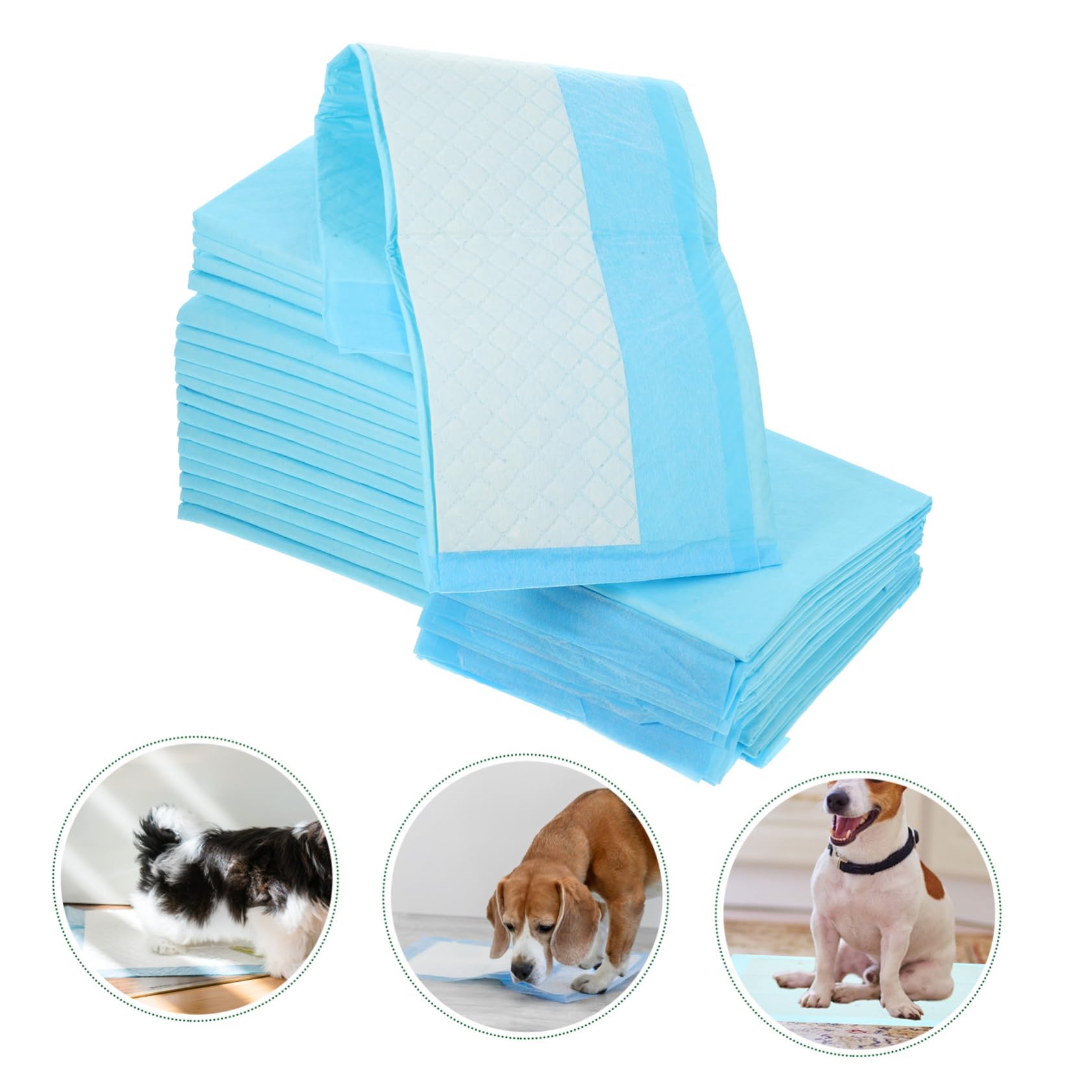 Happyyami 2 Juegos Alfombrillas De Entrenamiento para Perros Y Cachorros Súper Absorbentes E Impermeables 100 Piezas Almohadillas De Entrenamiento para Cachorros Almohadillas 50 Uds * 2