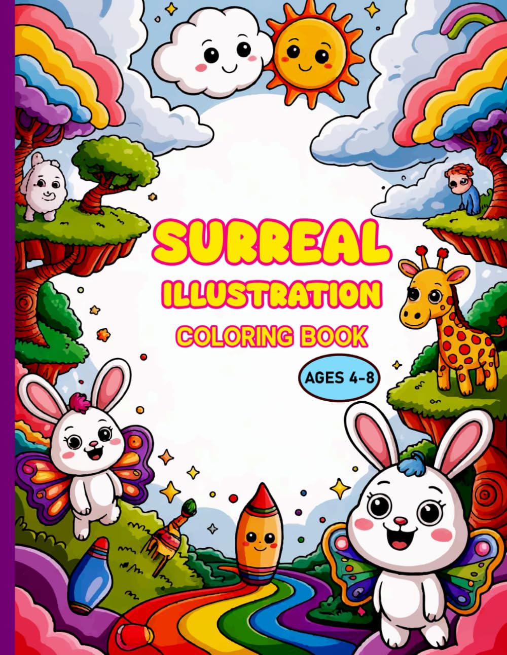 Surreal Illustration Coloring Book: Creative Surreal Art Coloring Pages Featuring Optical Illusions Fantasy Scenes and Detailed Designs