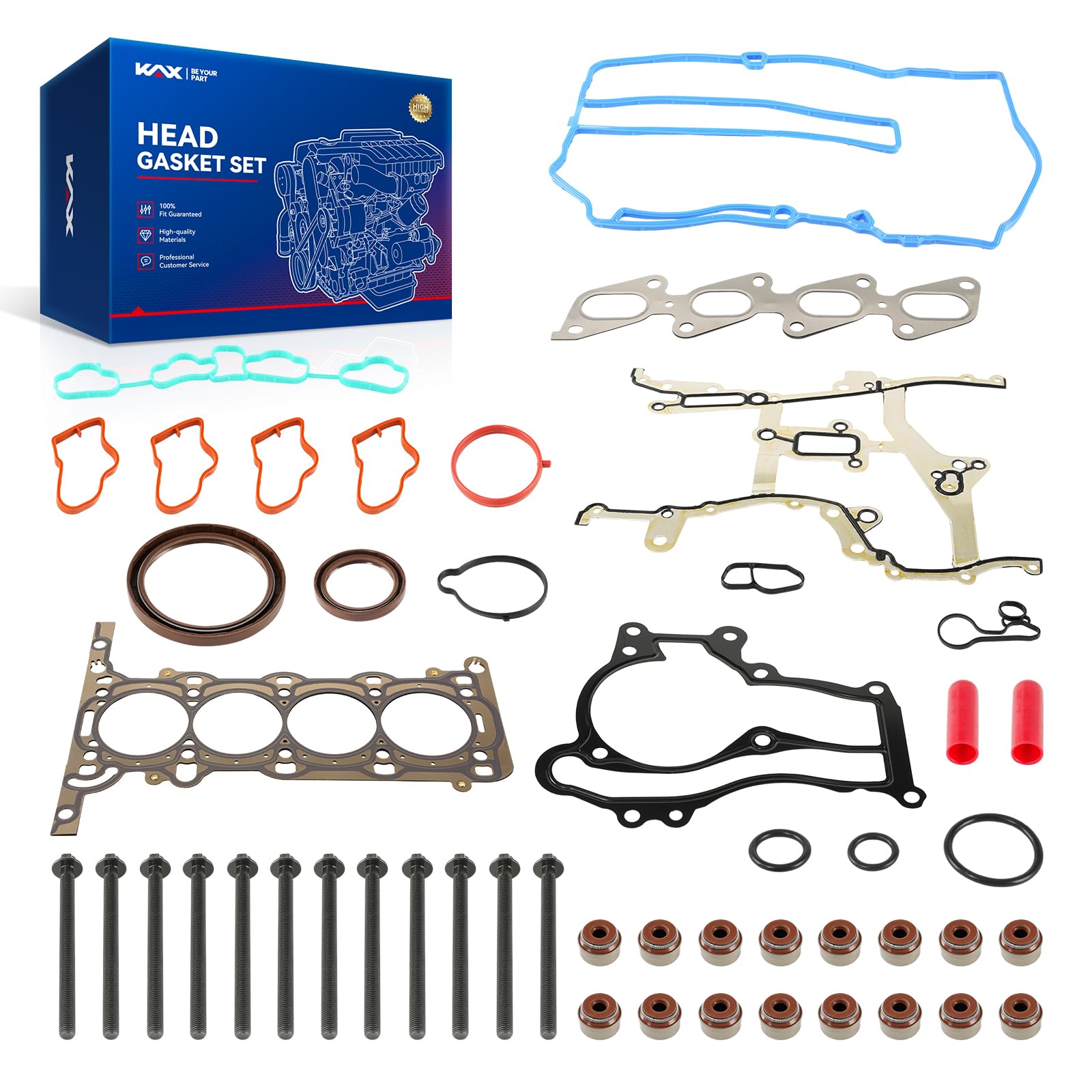 KAX Engine Cylinder Head Gasket Set Compatible with Chevy Cruze 2011-2015, Buick Encore 2013-2021, Trax 2015-2021, Cruze Limited 2016, Sonic 2012-2020 1.4L, Head Gasket Kit, OE# HS26540PT1, ES72474