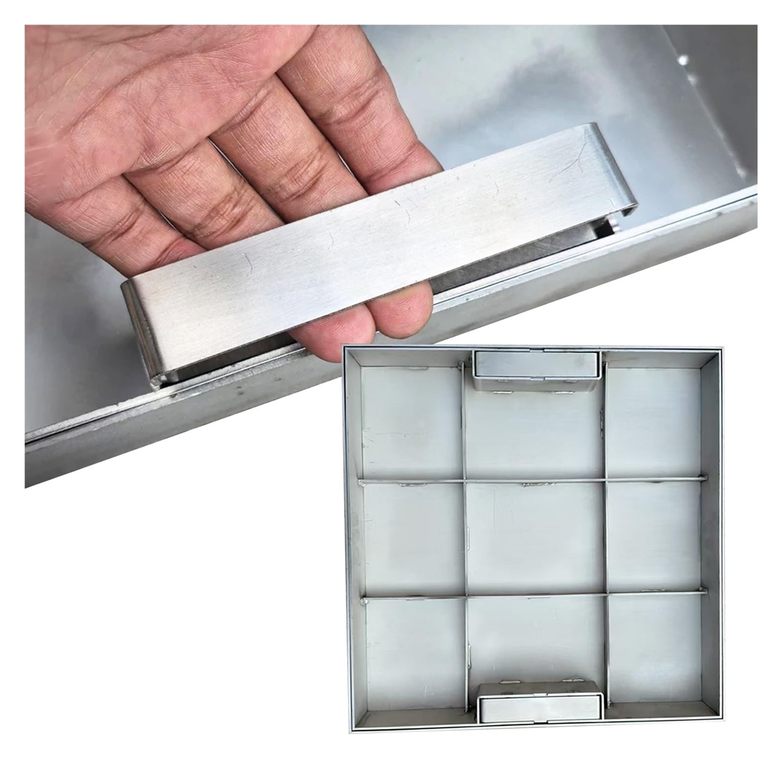 Couvercle de fosse septique inox anti-rouille avec poignées pour trou d'homme bloqué