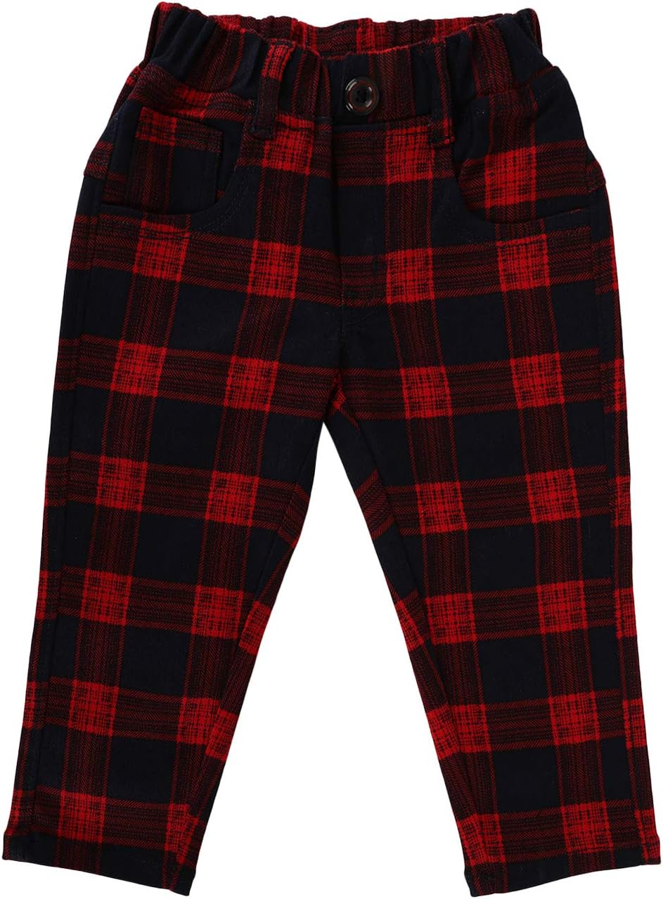 BUCK & BULLBOY Jeans for Kids Comfort FIT Cotton Pants in Checkered