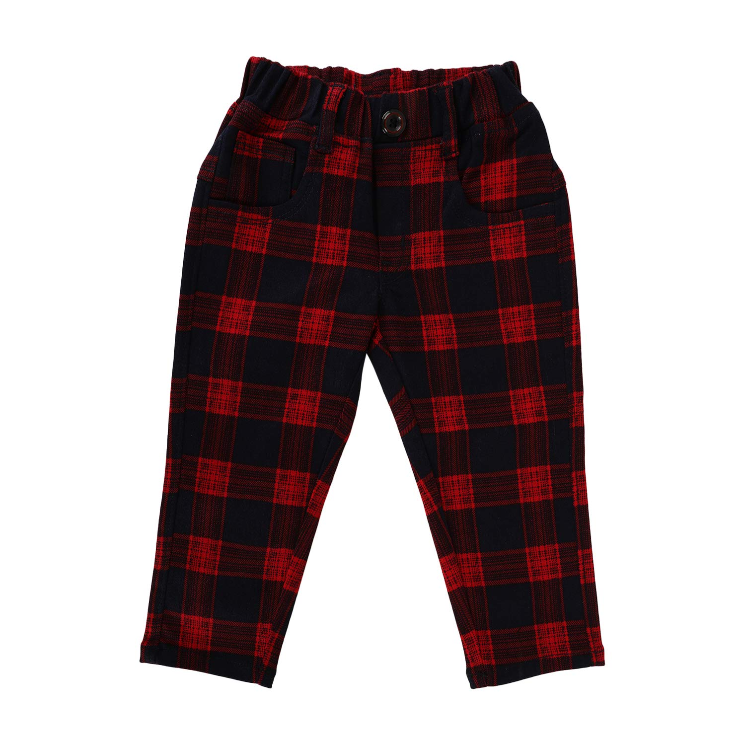 BUCK & BULLBOY Jeans for Kids Comfort FIT Cotton Pants in Checkered