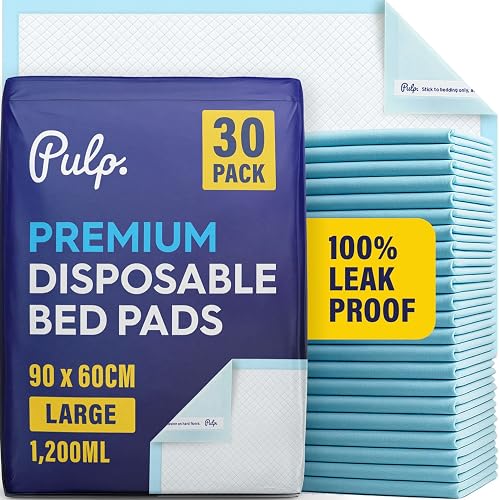 30 x PULP Incontinence Bed Pads 90 x 60cm | 1,200ML Capacity