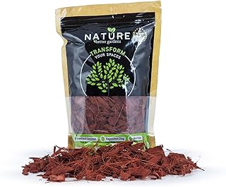 Nature, Coconut Husk Chips, Premium Coconut Chips for Plants, Ideal for Drainage & Moisture Control, Coconut Fiber Substrate for Indoor & Outdoor Gardens, Handmade in Colombia, 1L (Red)