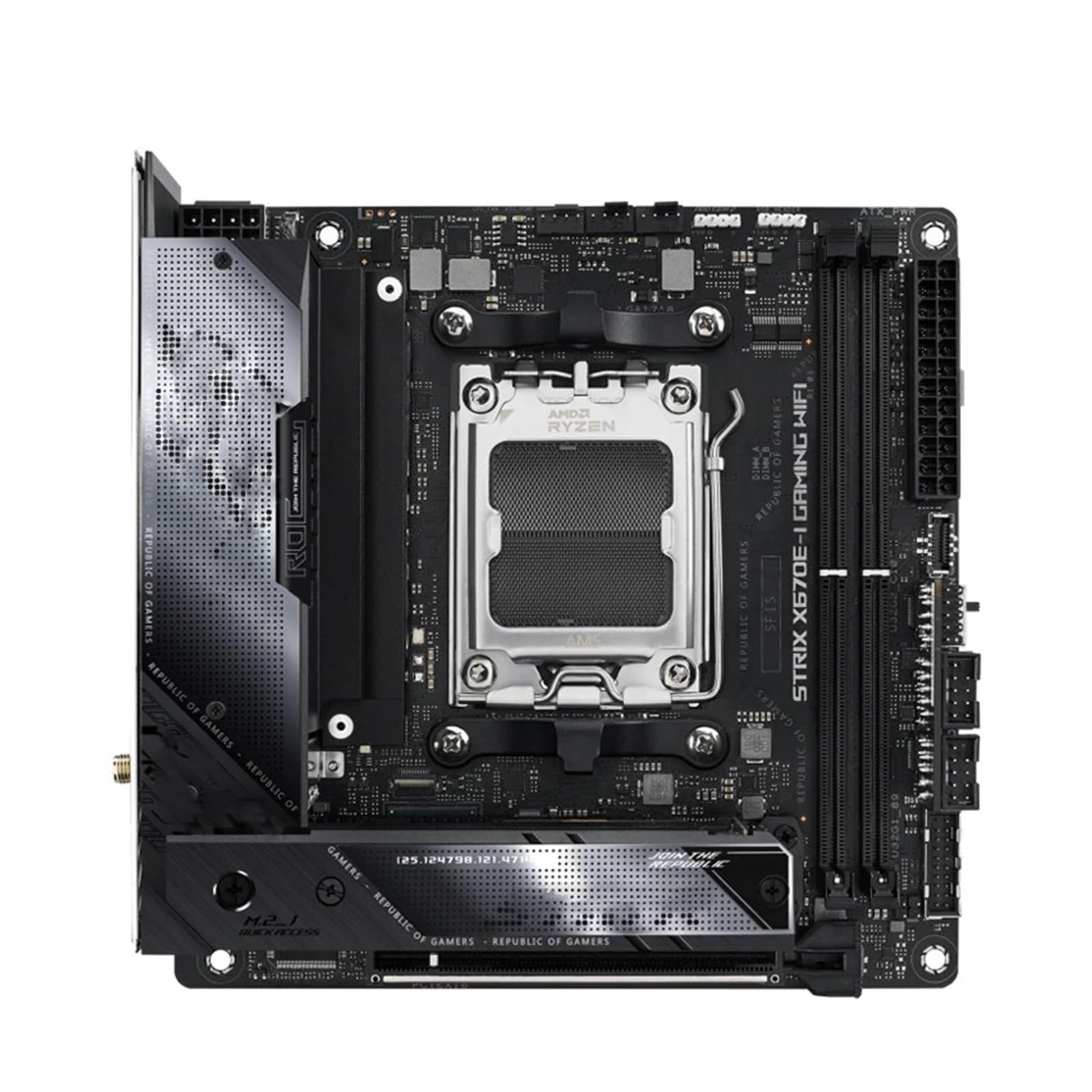 Carte mère Fit for ASUS ROG Strix X670E-I Gaming WiFi 6E Socket AM5 LGA 1718 Ryzen 7000 Mini-ITX Carte mère Gaming 10+2 Phases d'alimentation DDR5 PCIe