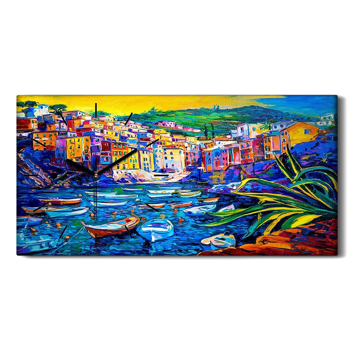 Horloge sur Toile Art Mural Moderne Coloray Impression Italie