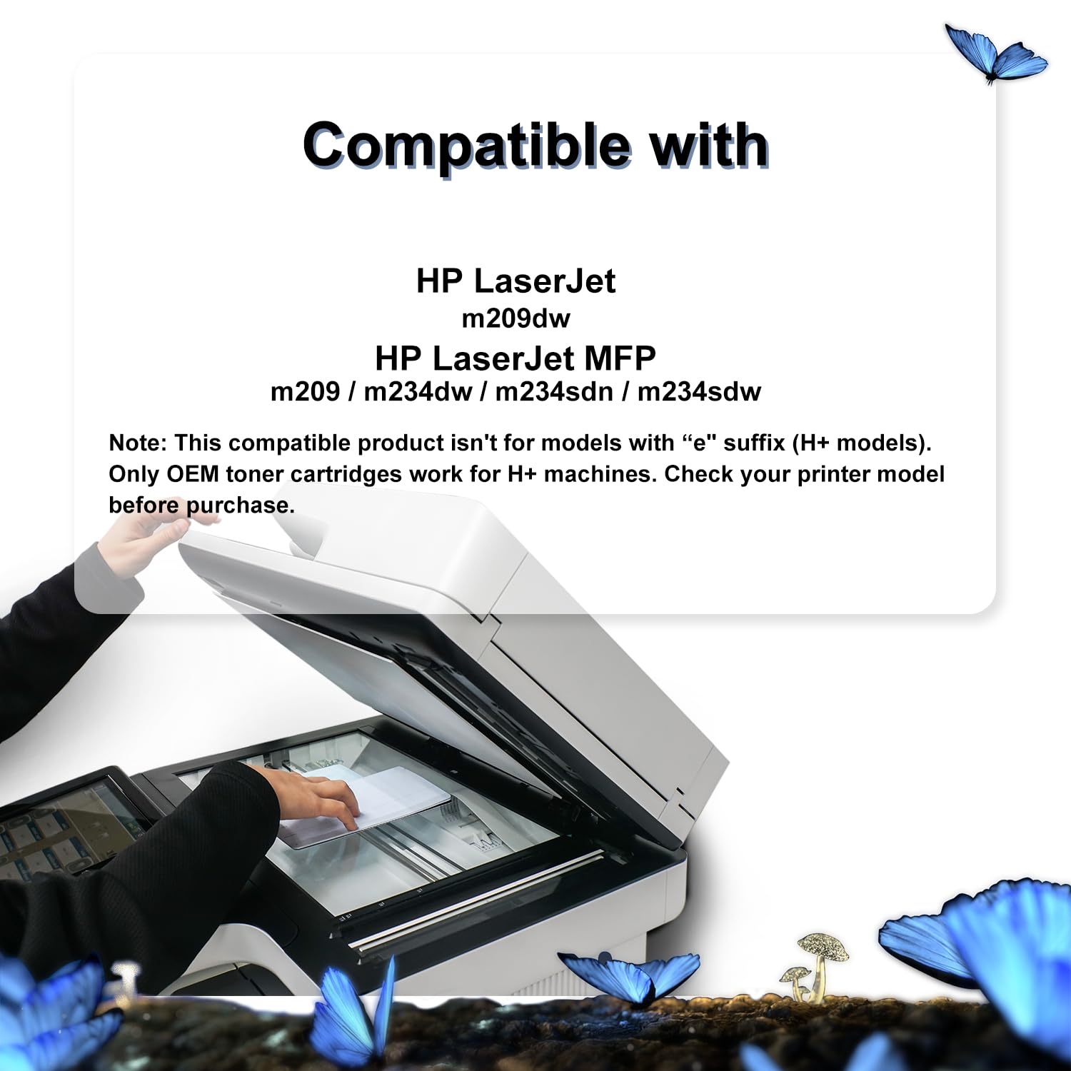 Q-Image 135A W1350A Toner Kompatibel für HP 135A 135X Kompatibel für LaserJet MFP M234dw M234sdw M234sdn M234dwn M209dw M209dwn M234 M209 2-Schwarz