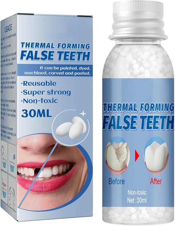 Temporary Tooth Filling Repair Kit - Moldable False Teeth for Missing Broken Tooth Replacement - Dental Repair Beads - Fake Teeth Fixing - Easy and Quick Solution