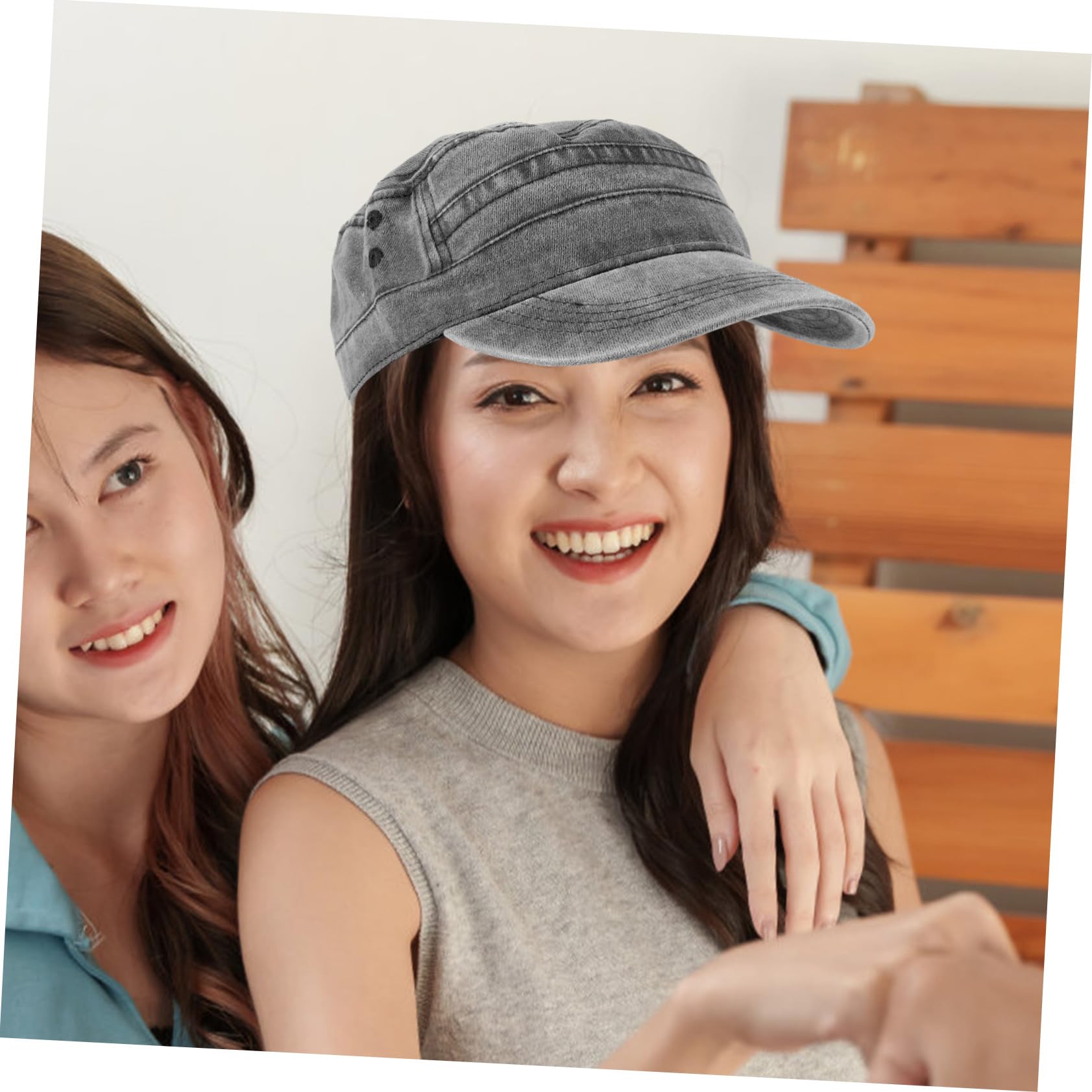 Kisangel Sombrero de Béisbol Unisex de Algodón Lavable con Protección Solar Gorro Transpirable Playa Camping y Actividades Negro