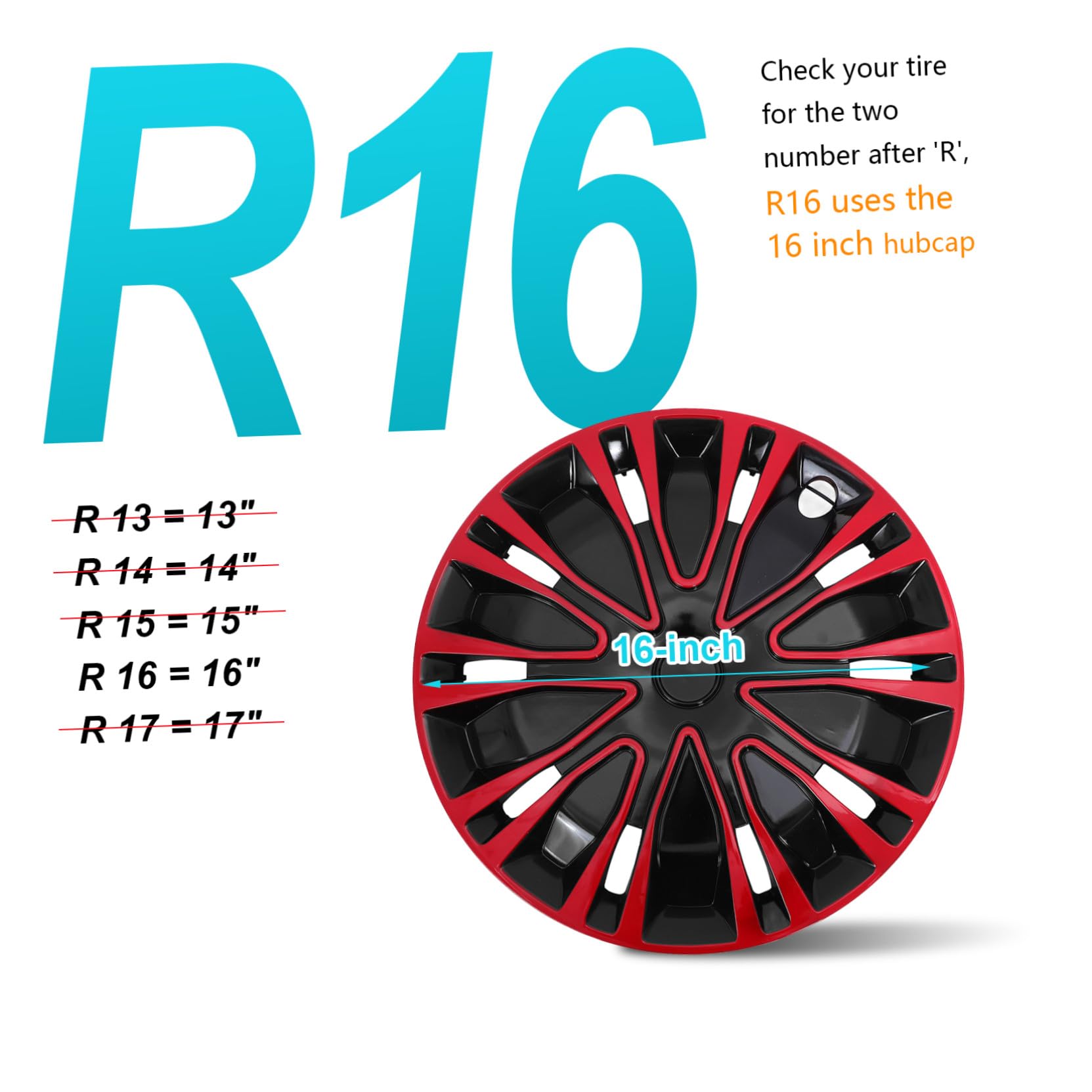 Enjoliveurs pour Voiture 15 Pouces en PP, Kit de 4 Pièces