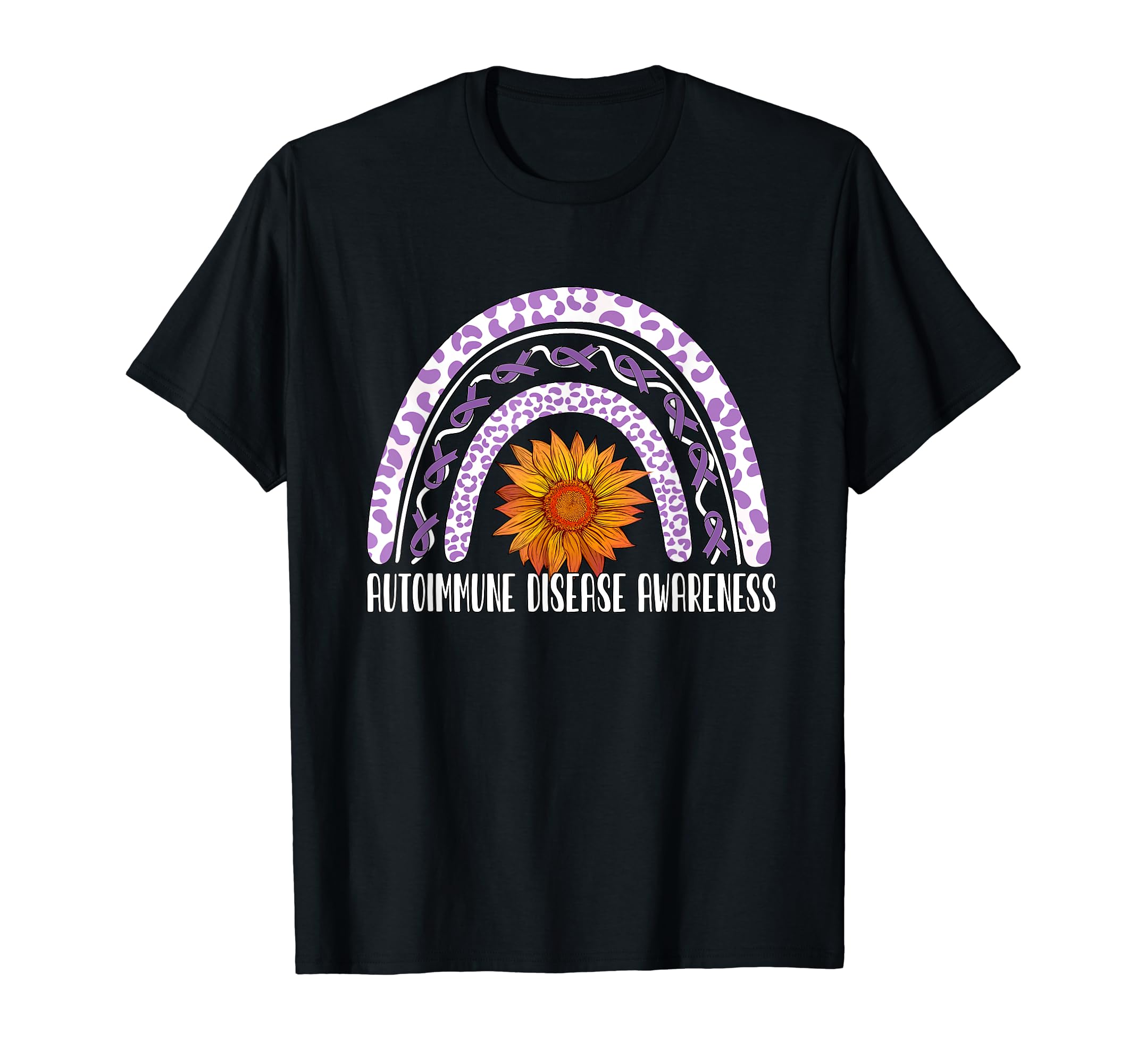 Autoimmune disease Warrior TeesRainbow Sunflower Autoimmune disease Awareness T-Shirt