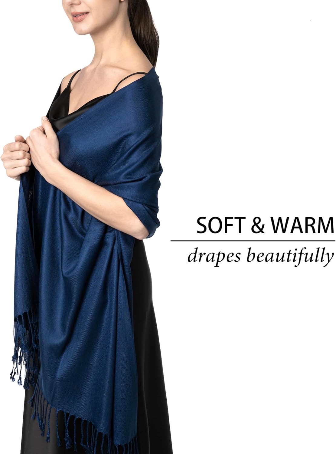 Achillea Soft Silky Pashmina Scarf for Women – Shawl Wrap for Evening Dresses, Bridesmaids, Weddings & Everyday Wear - Image 2