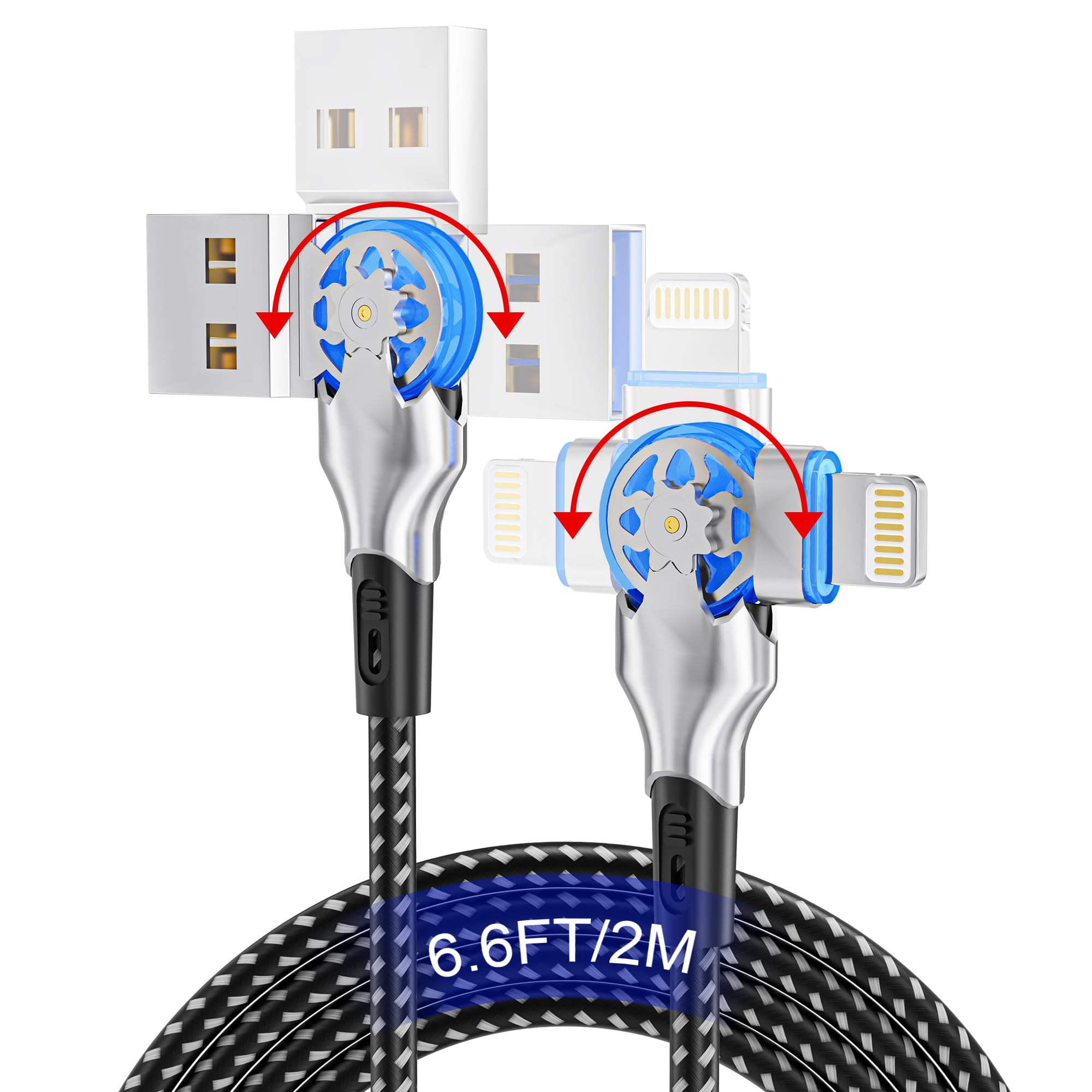 Cable de carga de iPhone en ángulo recto para jugar cómodamente en el sofá 8