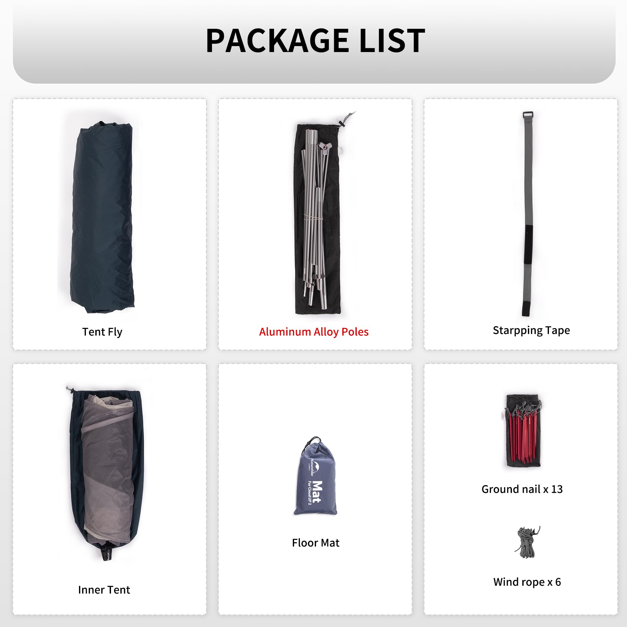 Naturehike Neu Cloud-up 3 Pro/Base Ultraleichtes Zelte 3 Personen Zelt 3-4 Saison für Camping Wandern