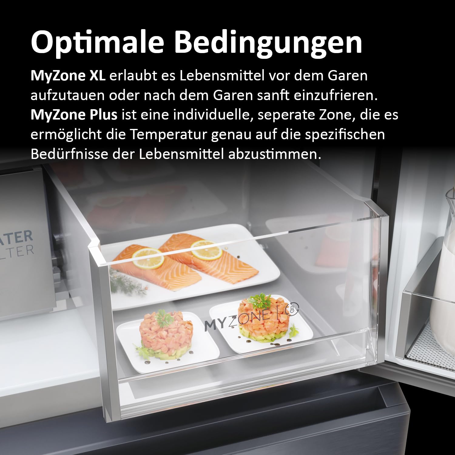Haier French Door Kühl-Gefrierkombination I 91 cm Breite, 601 L I French Door Kühlschrank mit Eiswürfelspender, Wi-Fi & No Frost I Doppeltür Kühlschrank mit Gefrierfach I FD SERIE 7 PRO HFW7918EIMB