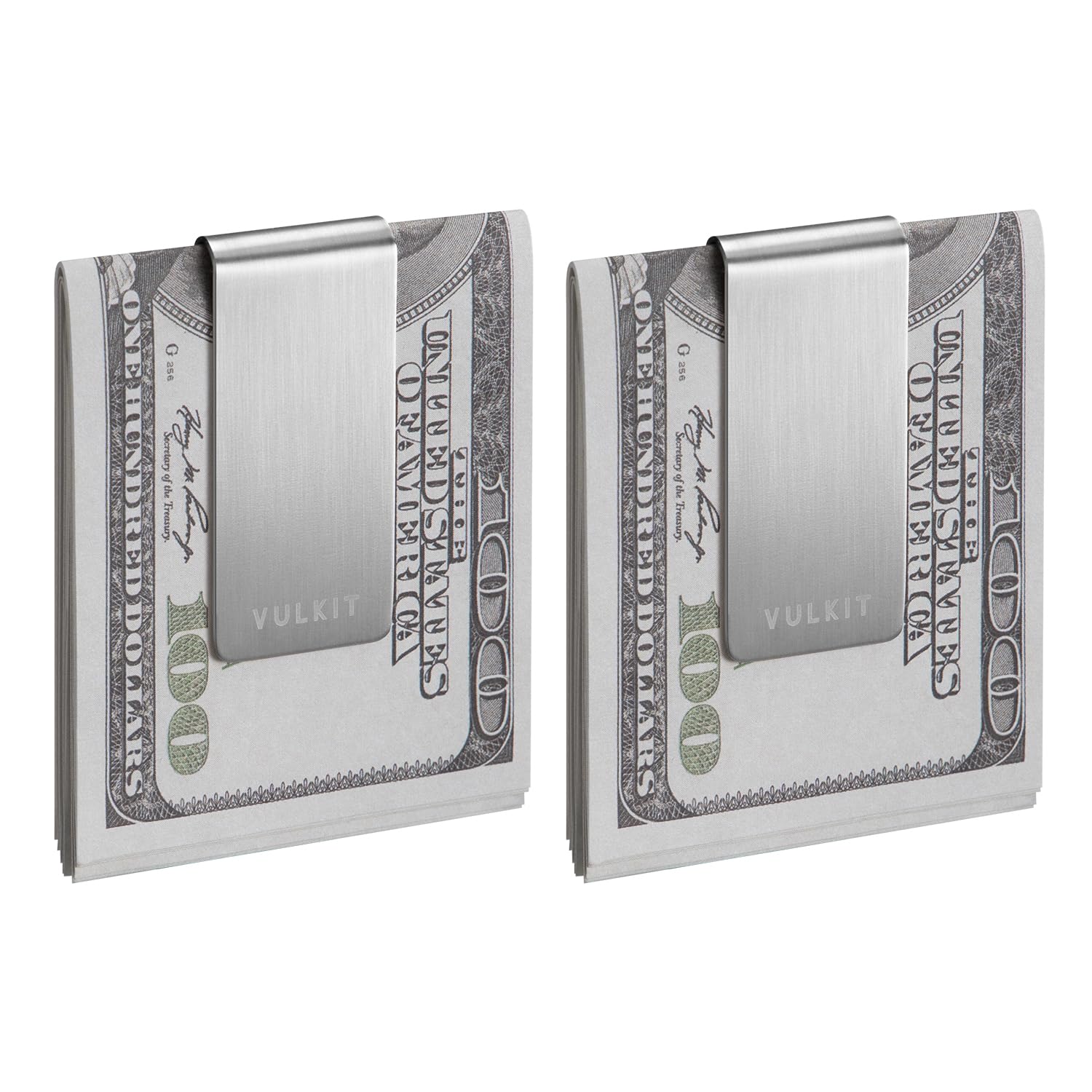 VULKIT Money Clip Stainless Steel Cash Holder EDC Accessories Men's Money Clips