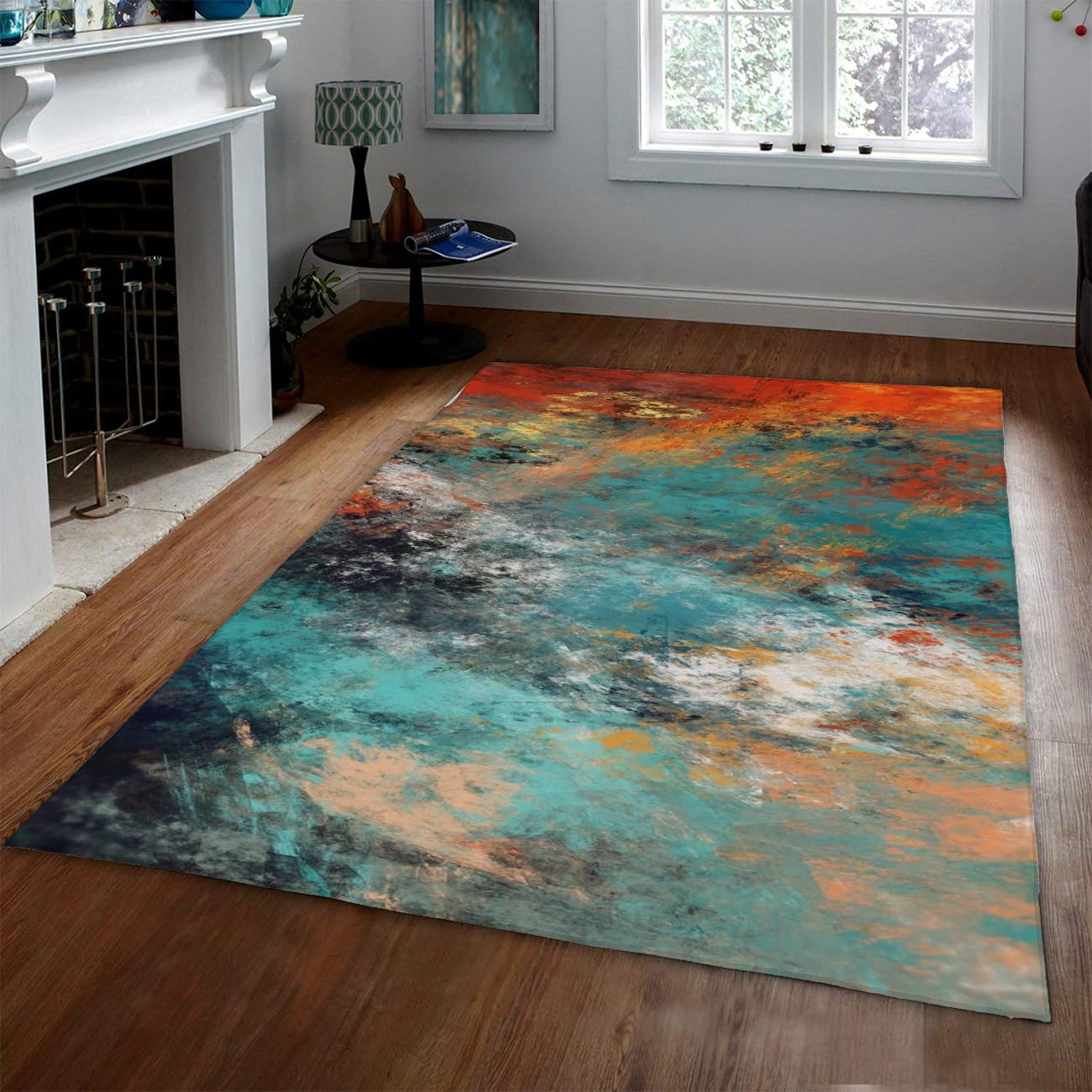 Moquette contemporaine fine et douce tapis abstrait haute densité