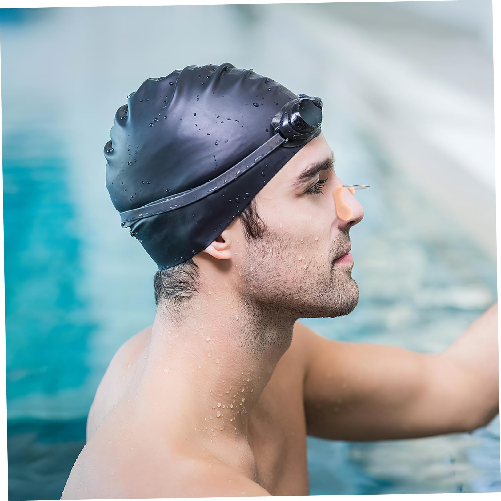 POPETPOP Clip De Nariz De Natación Impermeable Nadar De La Nariz De Natación Clips De Nariz para Nadadores Clips De Nariz para Deportes Acuáticos Beige