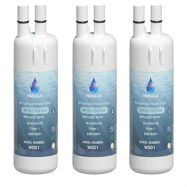W10295370A Water Filter Replacement, Compatible with Whirlpool EDR1RXD1, Everydrop Filter 1, EDR1RXD1B, W10295370, WHR1RXD1, KAD1RXD1, P4RFKB2, P8RFWB2L, 46-9930, 46-9081 3PACK