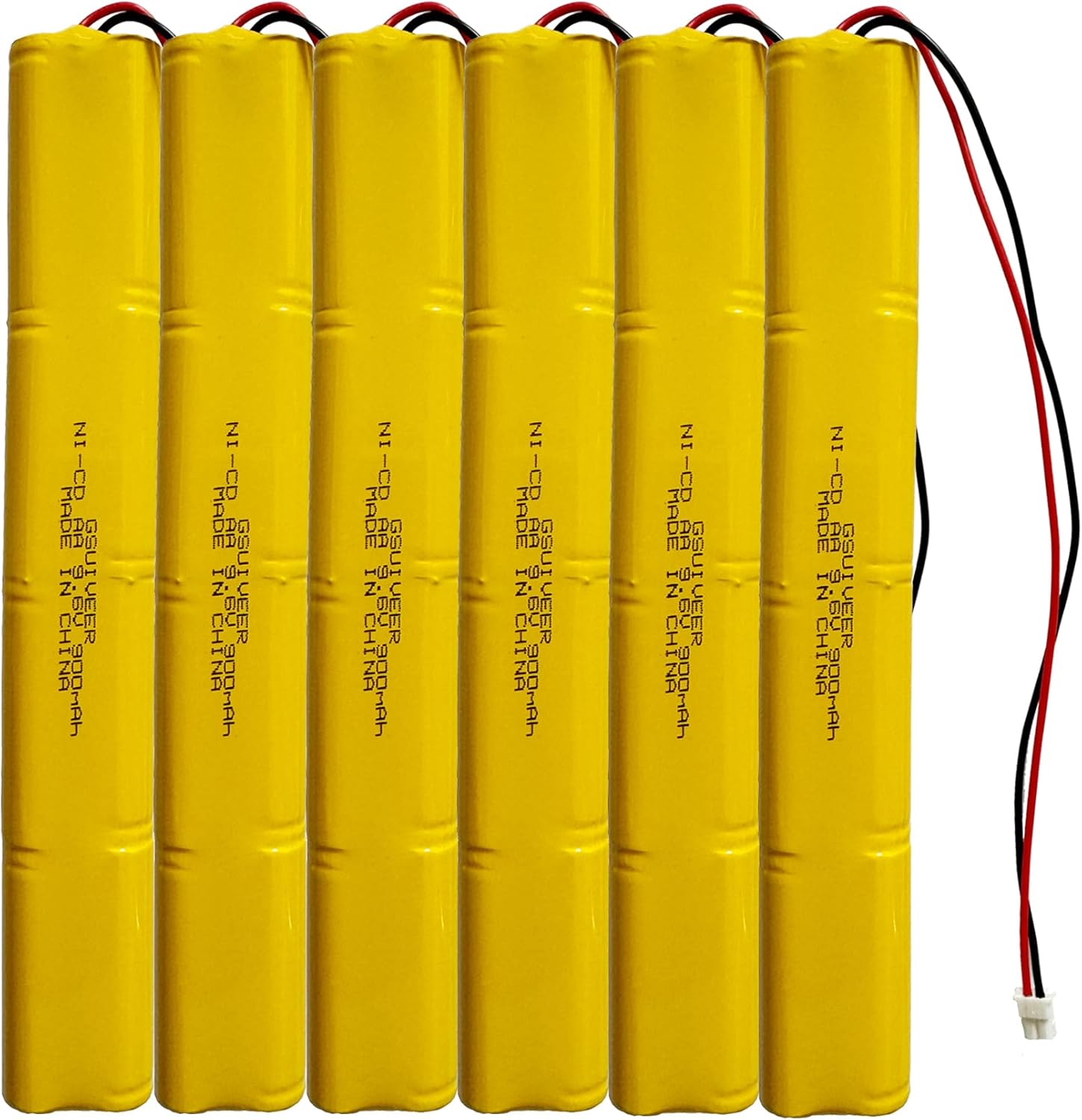 9.6V 900mAh Exit Sign Emergency Light Battery Compatible with BBAT0043A BAT9.6V700 BBAT0044A BAA-96 Unitech ELB-B003 ELBB003 Lithonia ELB-B004 ELBB004 OSI OSA228 DANTONA CUSTOM-306-U (6 Pack)
