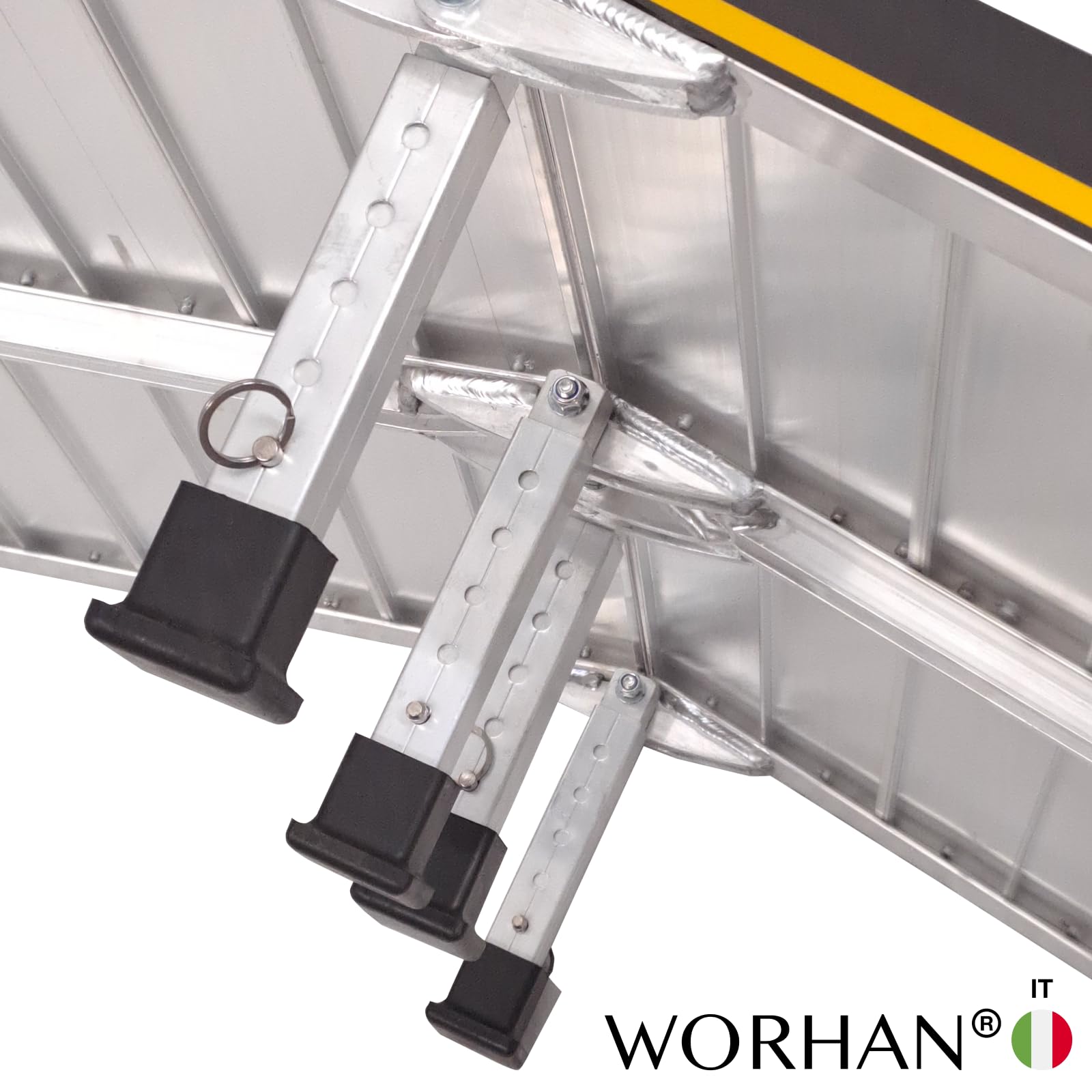 WORHAN RAMPA ANTISDRUCCIOLO CARICO A VALIGIA IN ALLUMINIO max 272 KG PER SEDIA A ROTELLE GRANDE SELEZIONE 244cm R8J