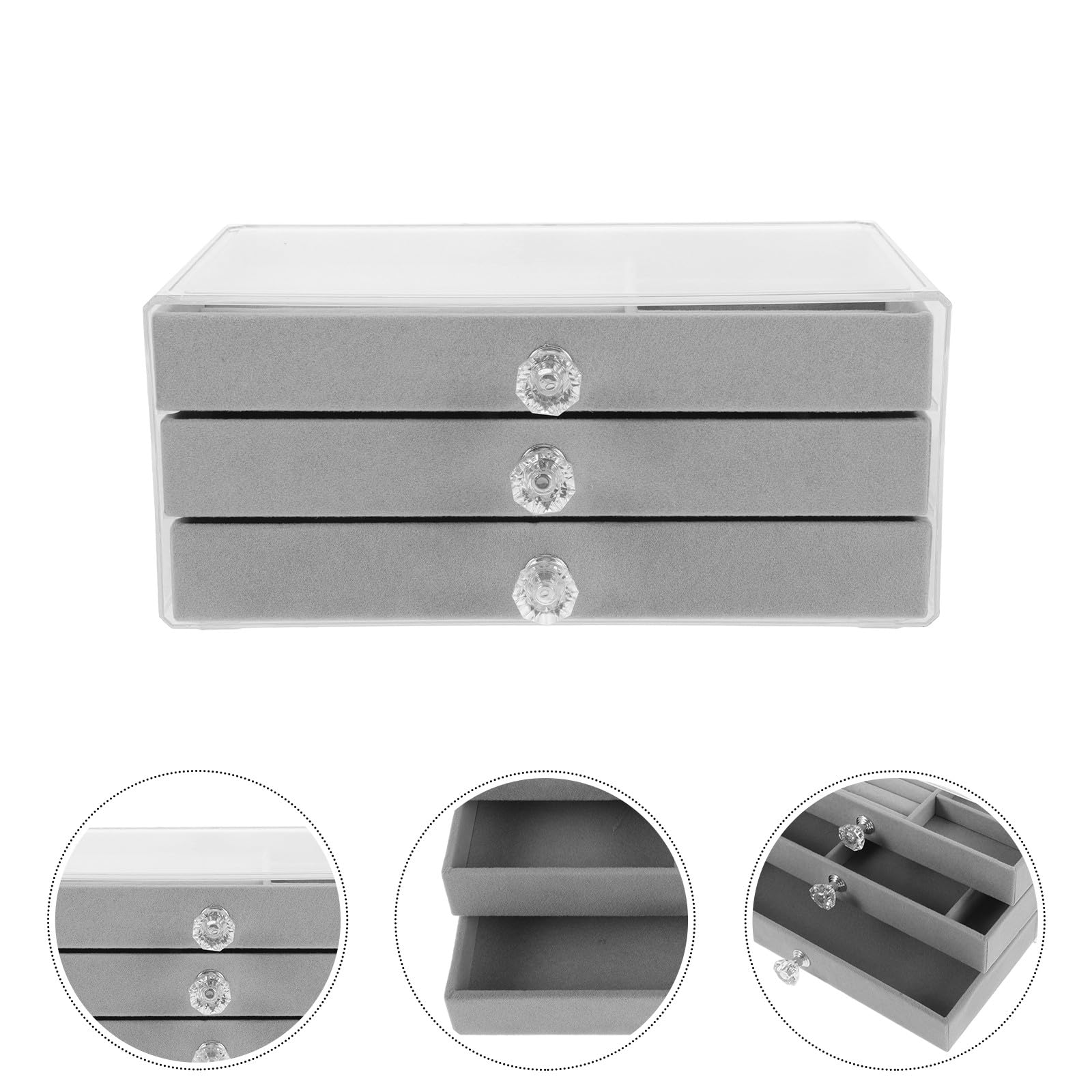 Organizer da Pulire Scomparti Multipli Multistrato Facile per in Plastico con Struttura Versatile Viaggio per Collane e Orecchini