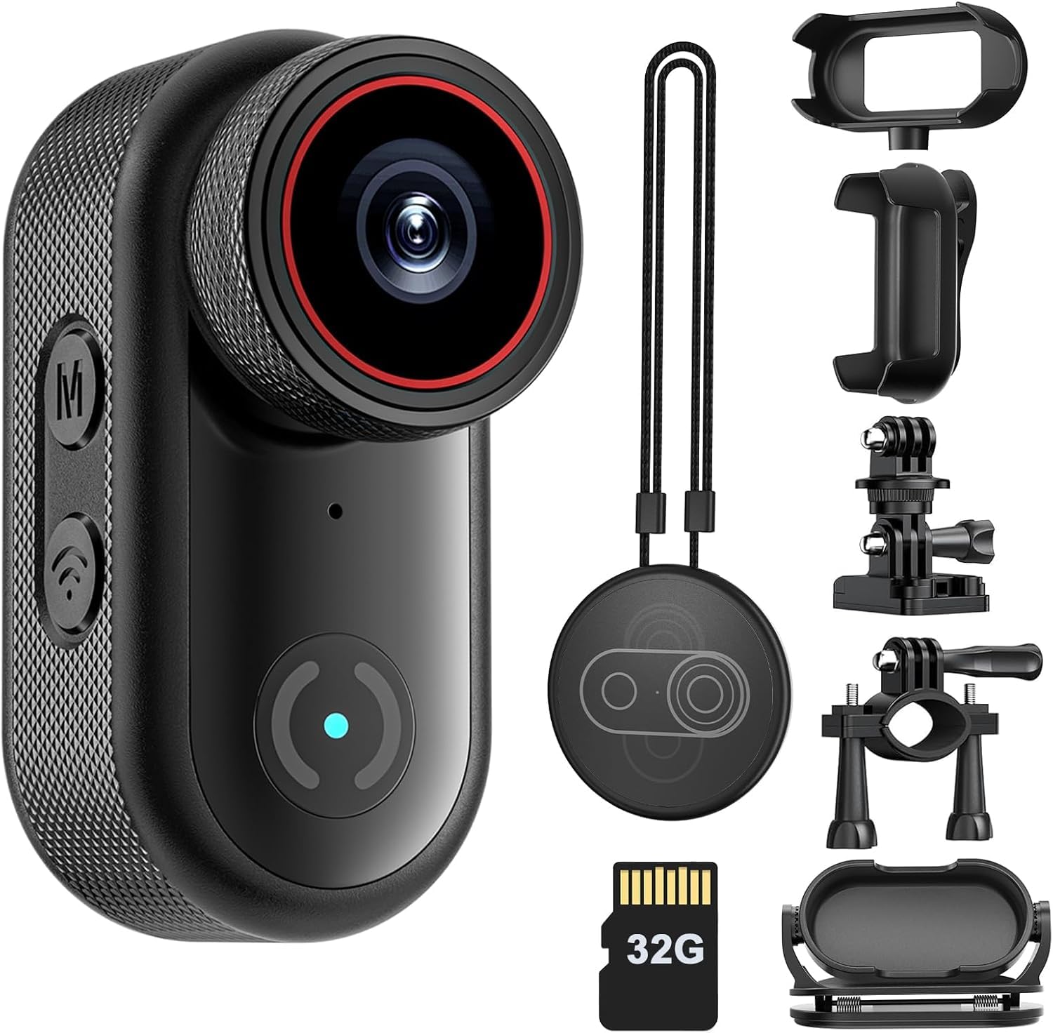 Goluckog 4K Thumb Action Camera,POV Cameras Wearable Mini