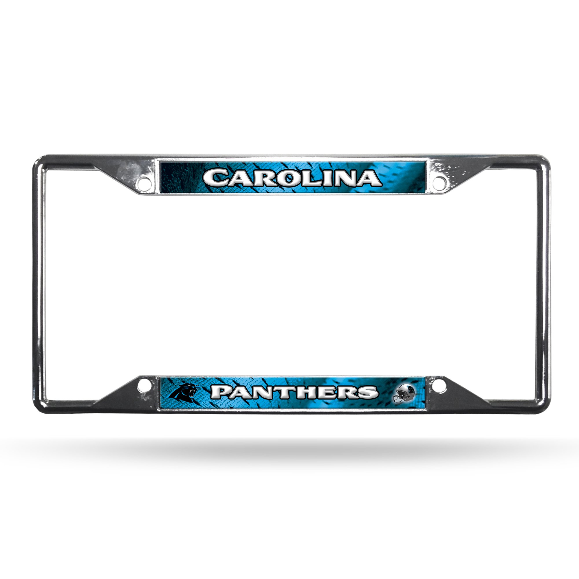 Rico Industries NFL Easy View Chrome License Plate Frame, Carolina Panthers