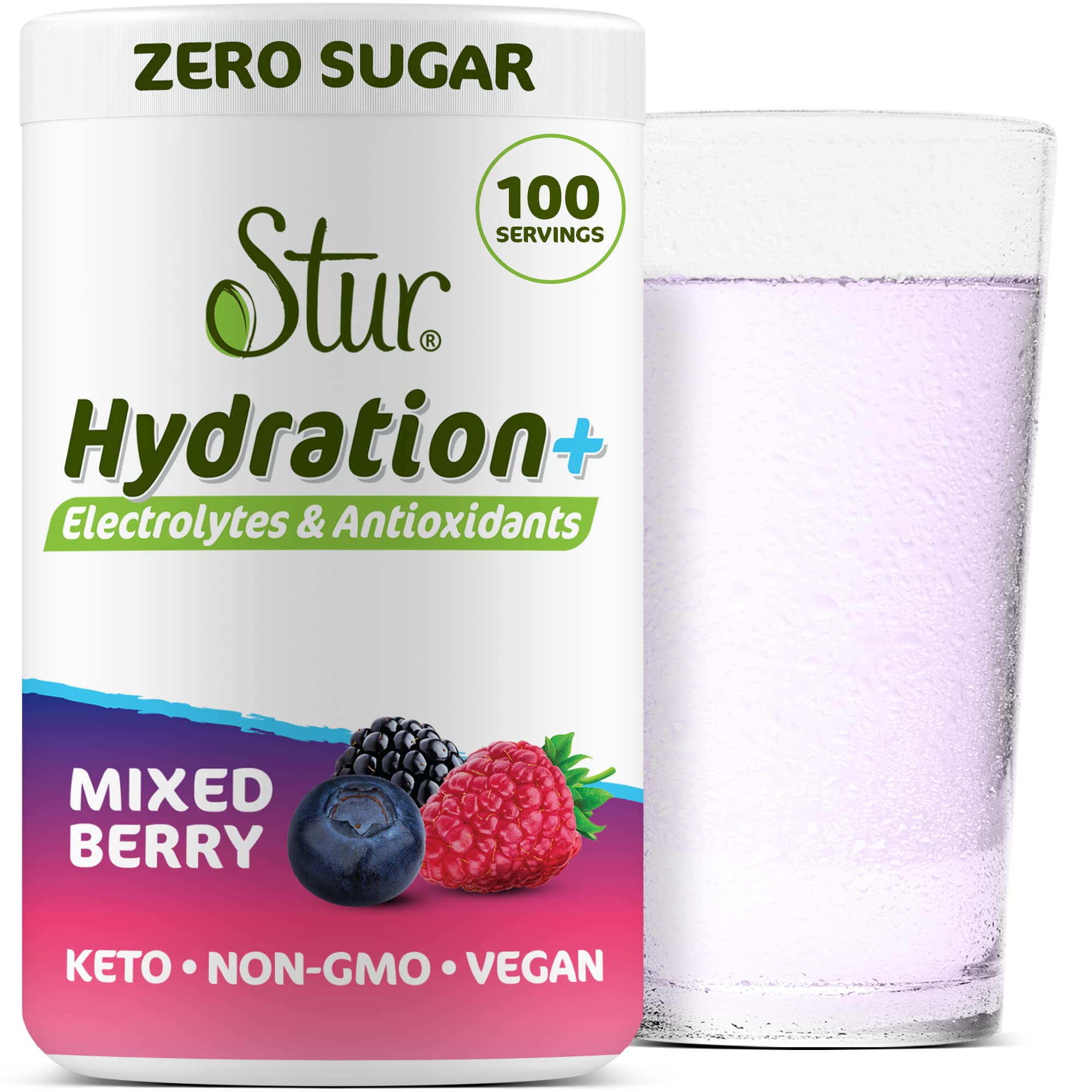 Stur Electrolyte Hydration Powder Mixed Berry Sugar Free 100