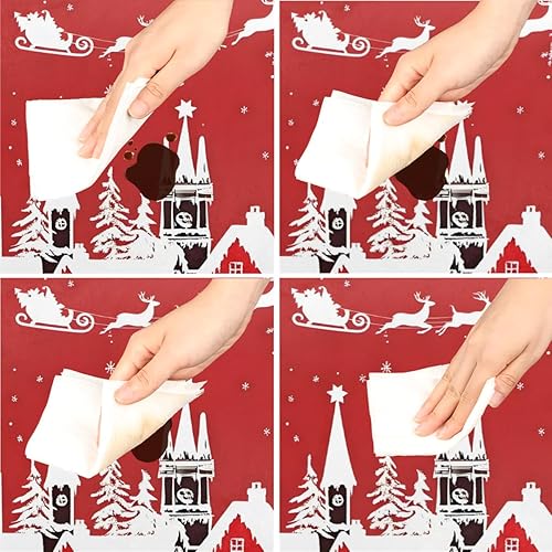 Vista 148 de Mantel redondo ajustable con borde elástico, mantel de hojas coloridas abstractas, impermeable, lavable, para mesas redondas, ideal para picnic