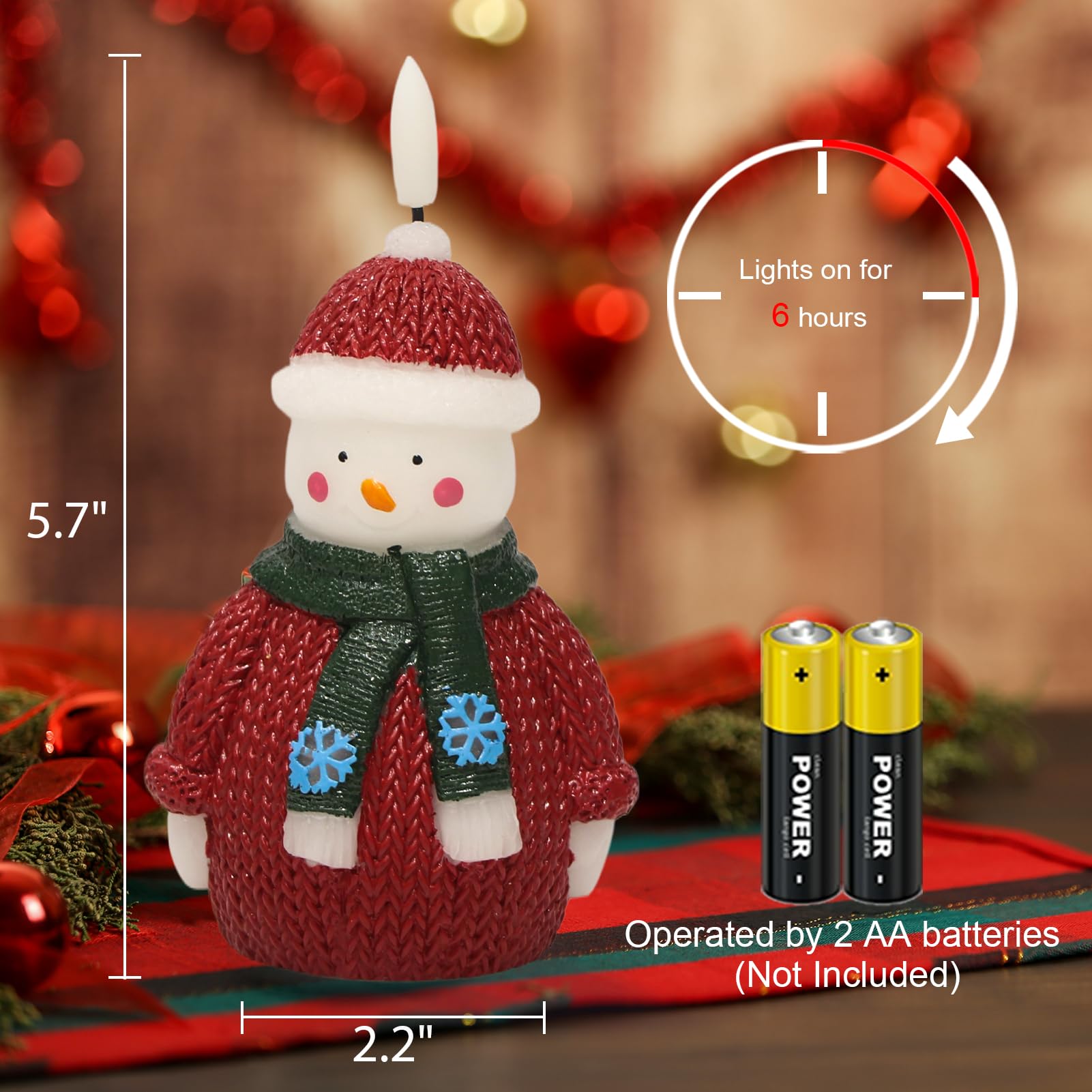 Amazon.com: DRomance Snowman Flameless Flickering Candle Battery