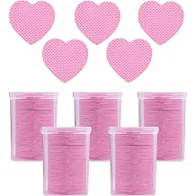 1000 PCS Lint Free Nail Wipes, Lash Glue Wipes Eyelash Extension Glue Wipes, Nail Polish Remover Wipe for Lash Extension Supplies, Nail Wipes for Gel Nail Polish Remover Pink
