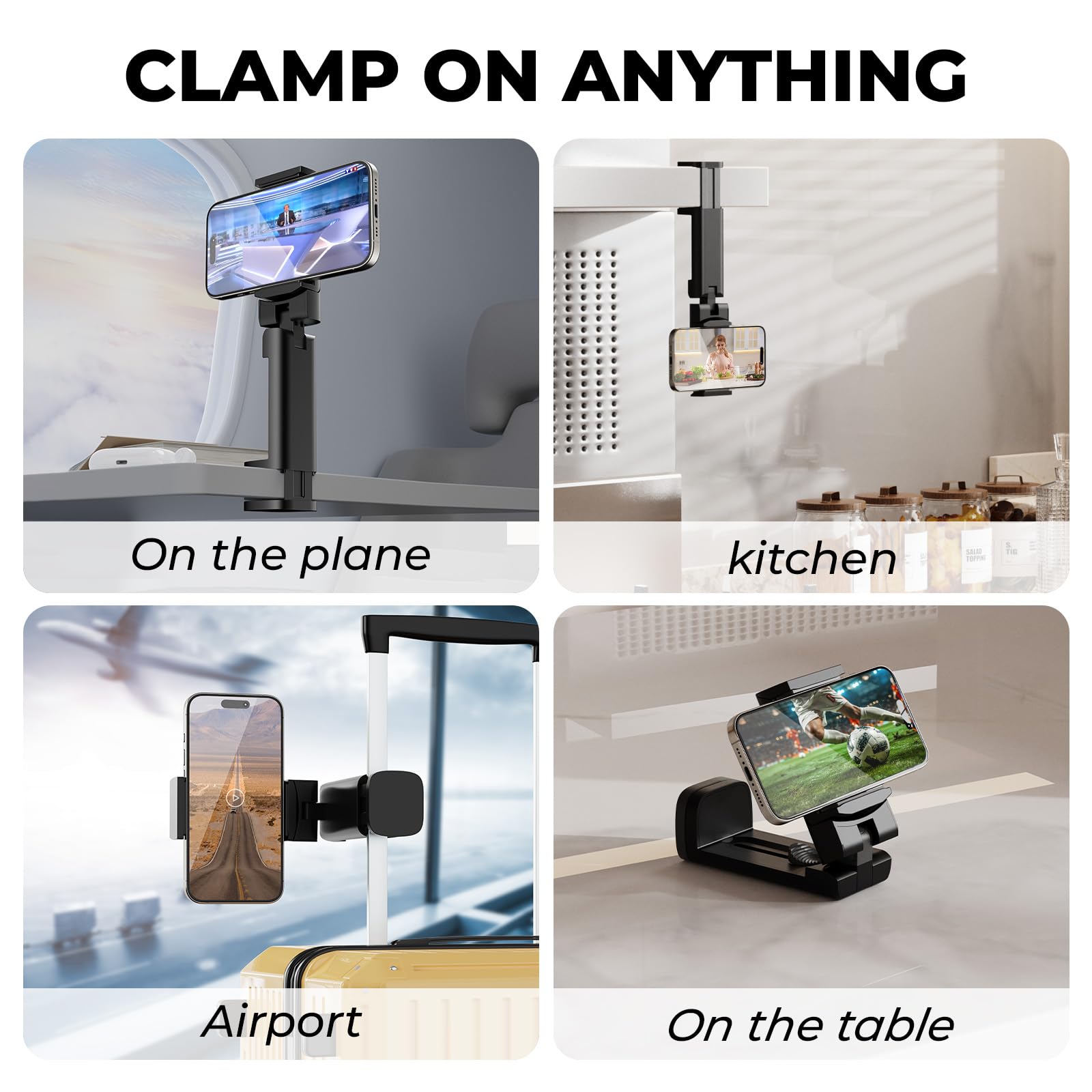 Soporte universal para teléfono de avión, en Flight Travel Essentials, 1 paquete