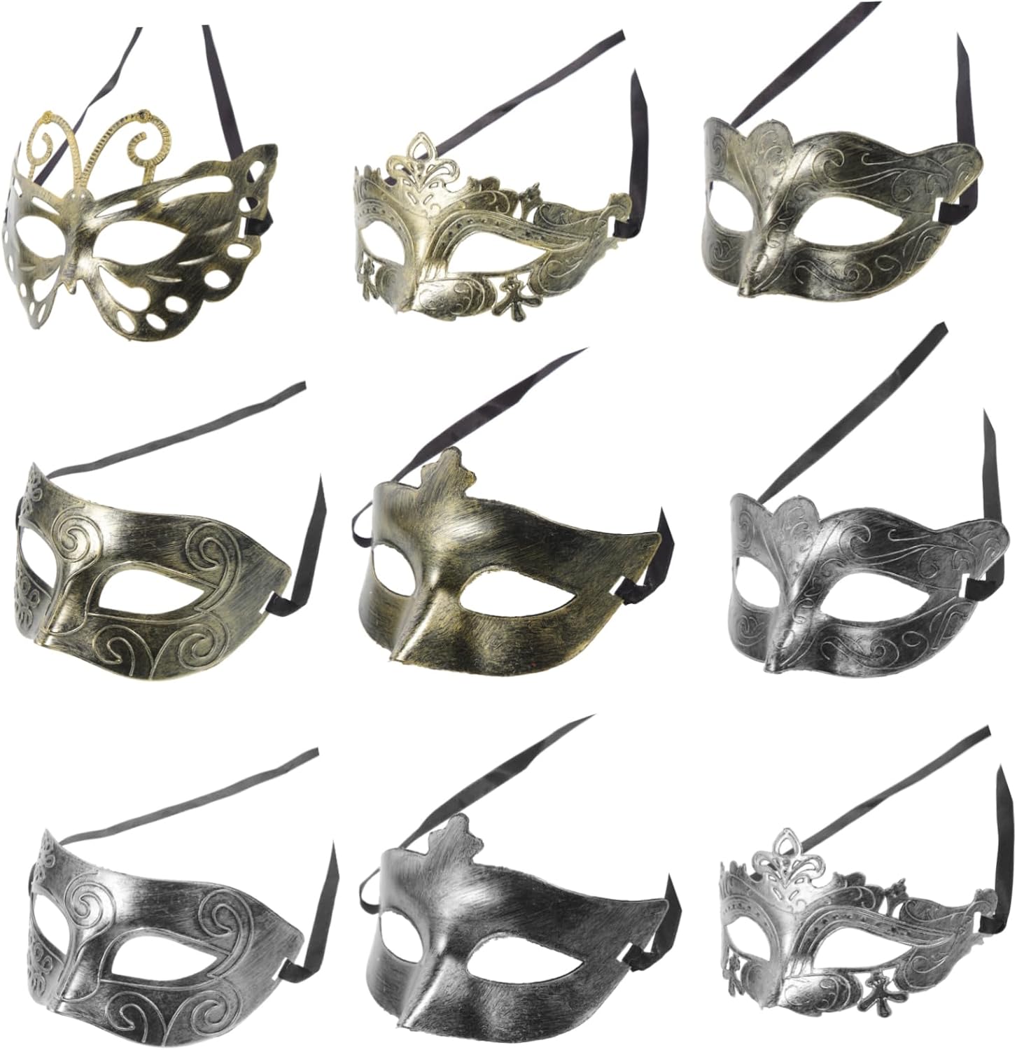 40pcs Vintage Masquerade Masks for Parties Cosplay and Festivals Elegant Costumes for Halloween Carnival and Themed Events Includes Fairy Prince and Designs