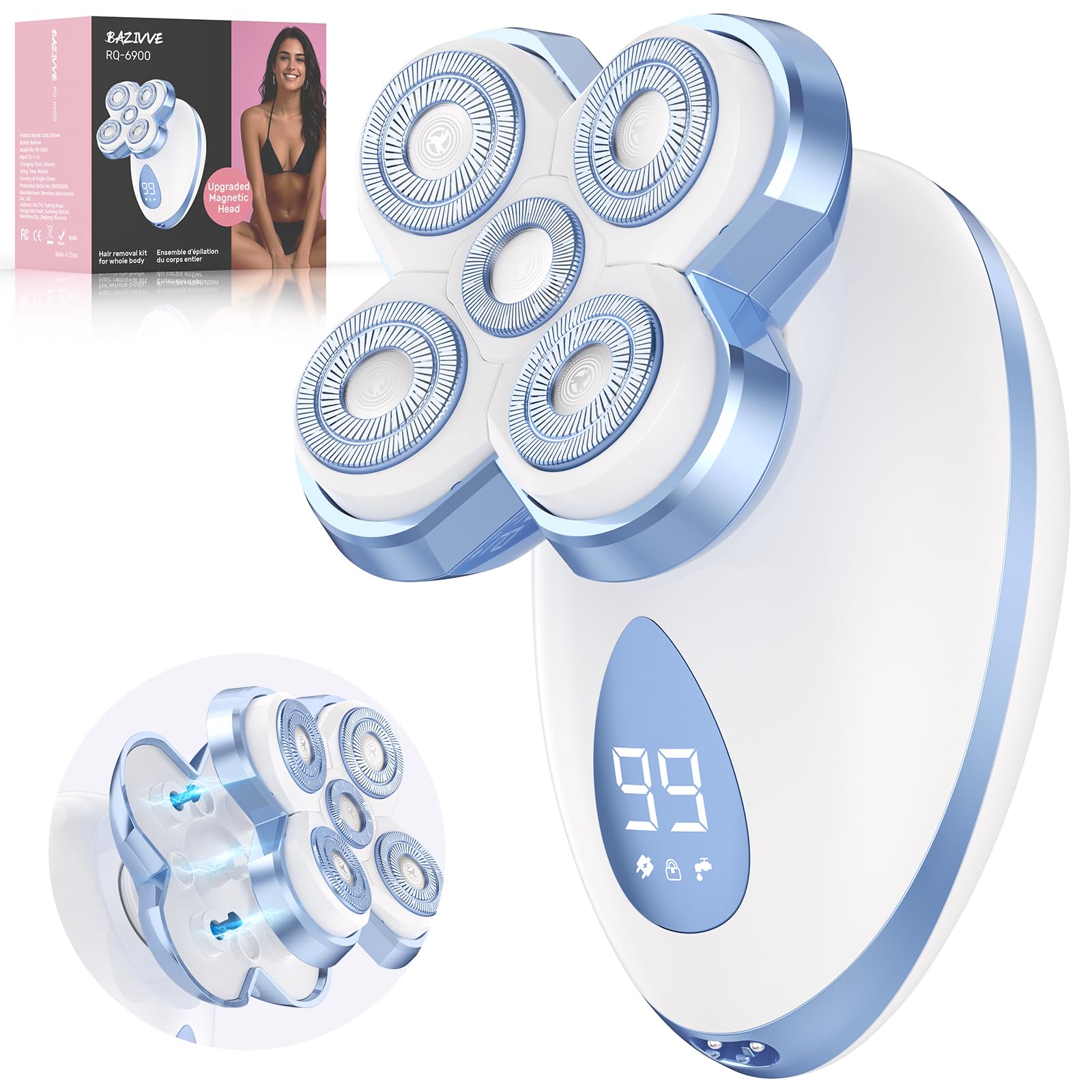 Bazivve Magnetic 5D Lady Shaver