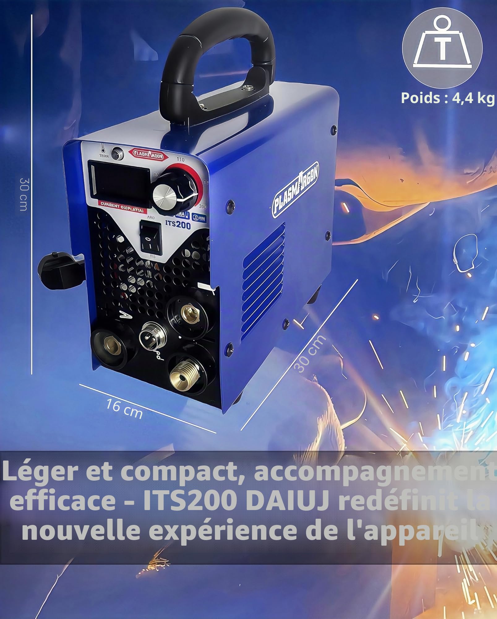 ITS-200 WIG Poste à souder 200 A et MMA 2 en 1 combiné WIG Poste à souder DC TIG Machine à souder pour soudage de l'acier, acier inoxydable