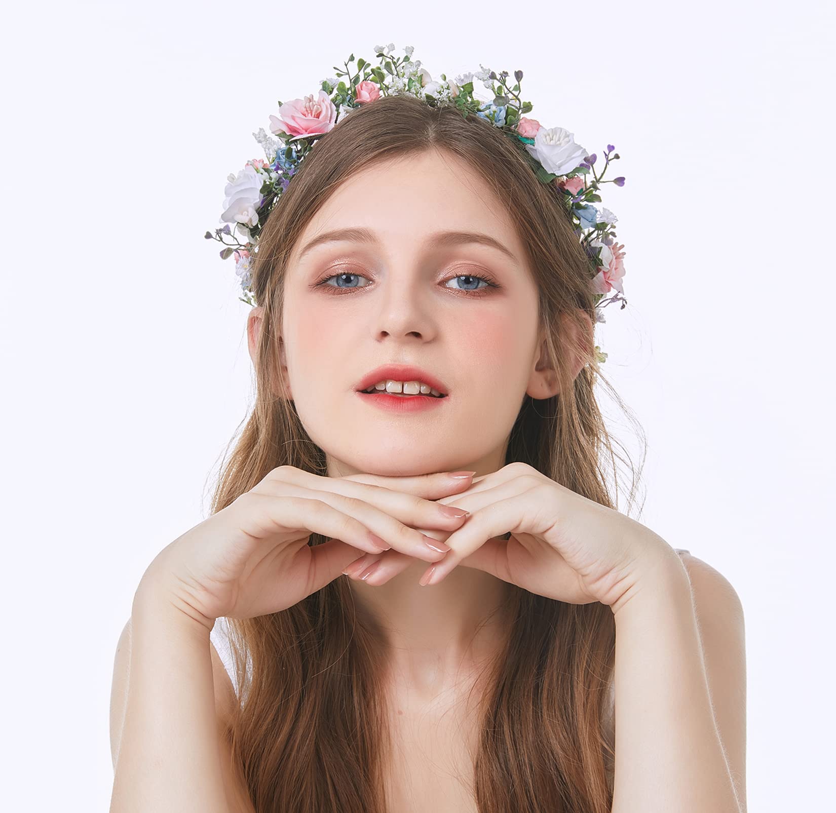 Braut Blume Stirnband Frauen Blume Krone Haar Kranz Floral Kopfschmuck Halo Boho Party Abschlussball Hochzeit Fotos