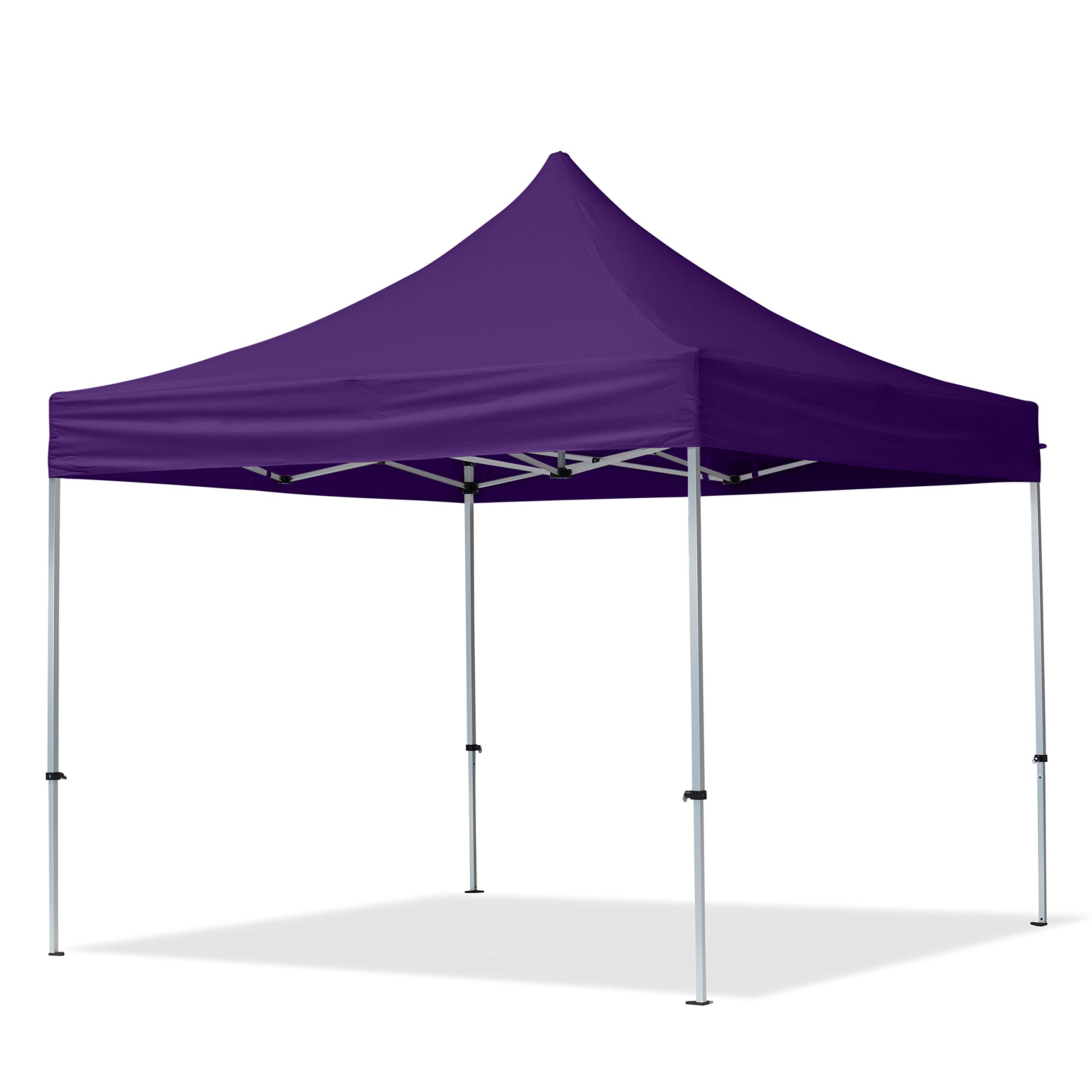 TOOLPORT Gazebo Pieghevole Giardino 3x3m - 2 Laterali Alluminio Telo Idrorepellente Padiglione Mercati Sagre Viola