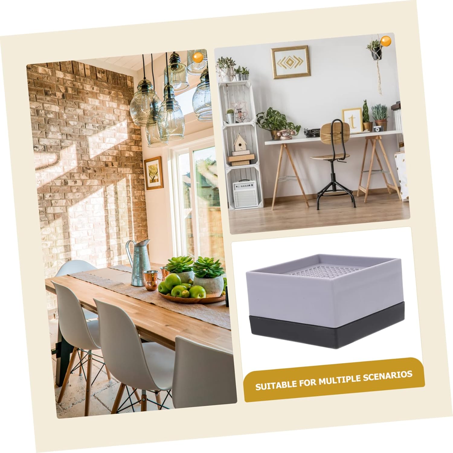 8pcs Bed Risers Heavy Duty Furniture Foot Pads for Bed Stand Couch Fridge