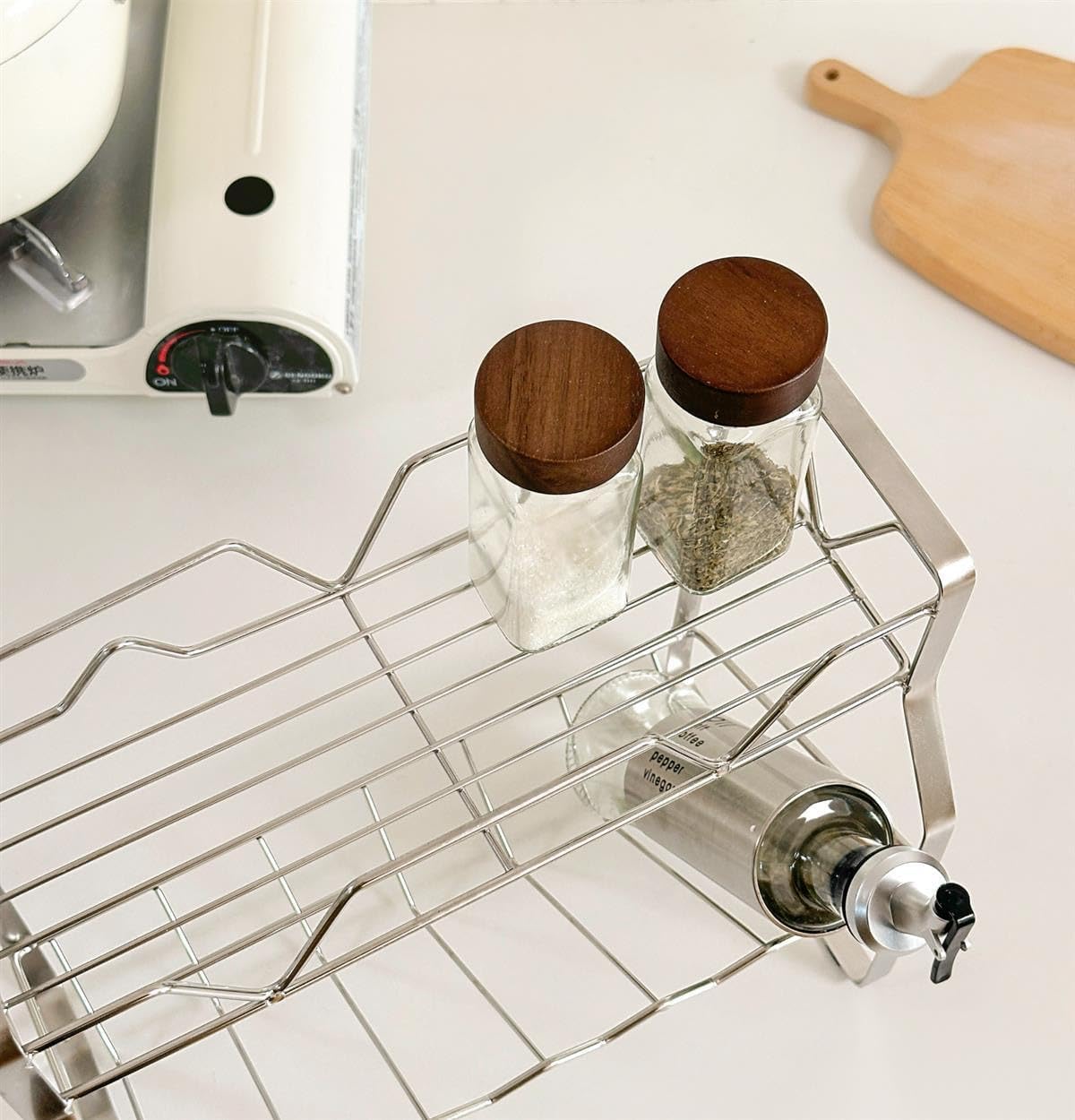 Xiaooooyez 3-Tier Spice Rack for Cabinet - Stainless Steel Kitchen Drawer Organizer, Over The Sink/Slove Shelf for Spices, Condiments & Cooking Supplies, Cabinet Organizer and Storage Shelf