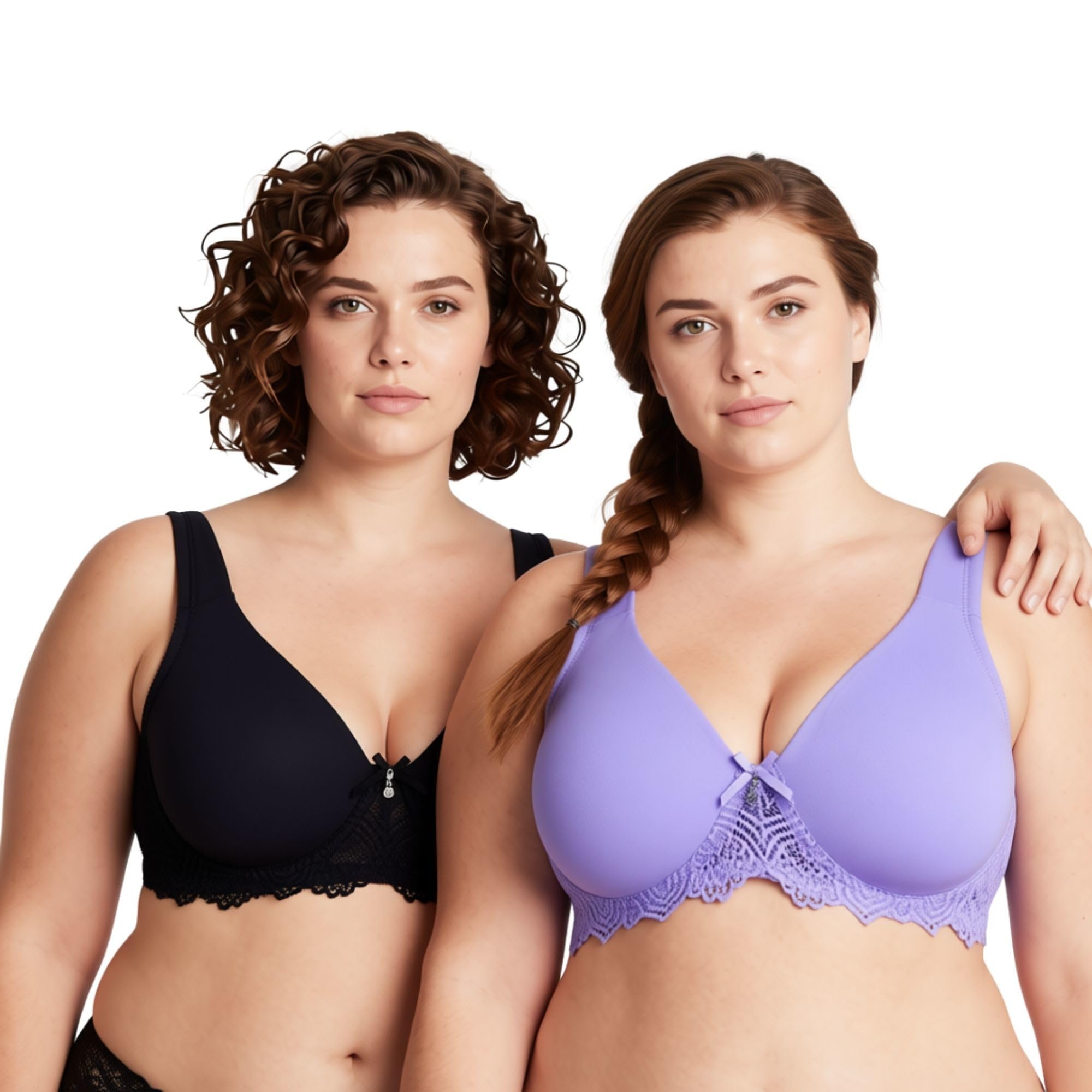 Curve Muse Sfoderato Ferretto Reggiseno con Imbottito Spalla Cinghie | Spalline Imbottite, Imbottito, Nylon, Elastan, Elasticizzato