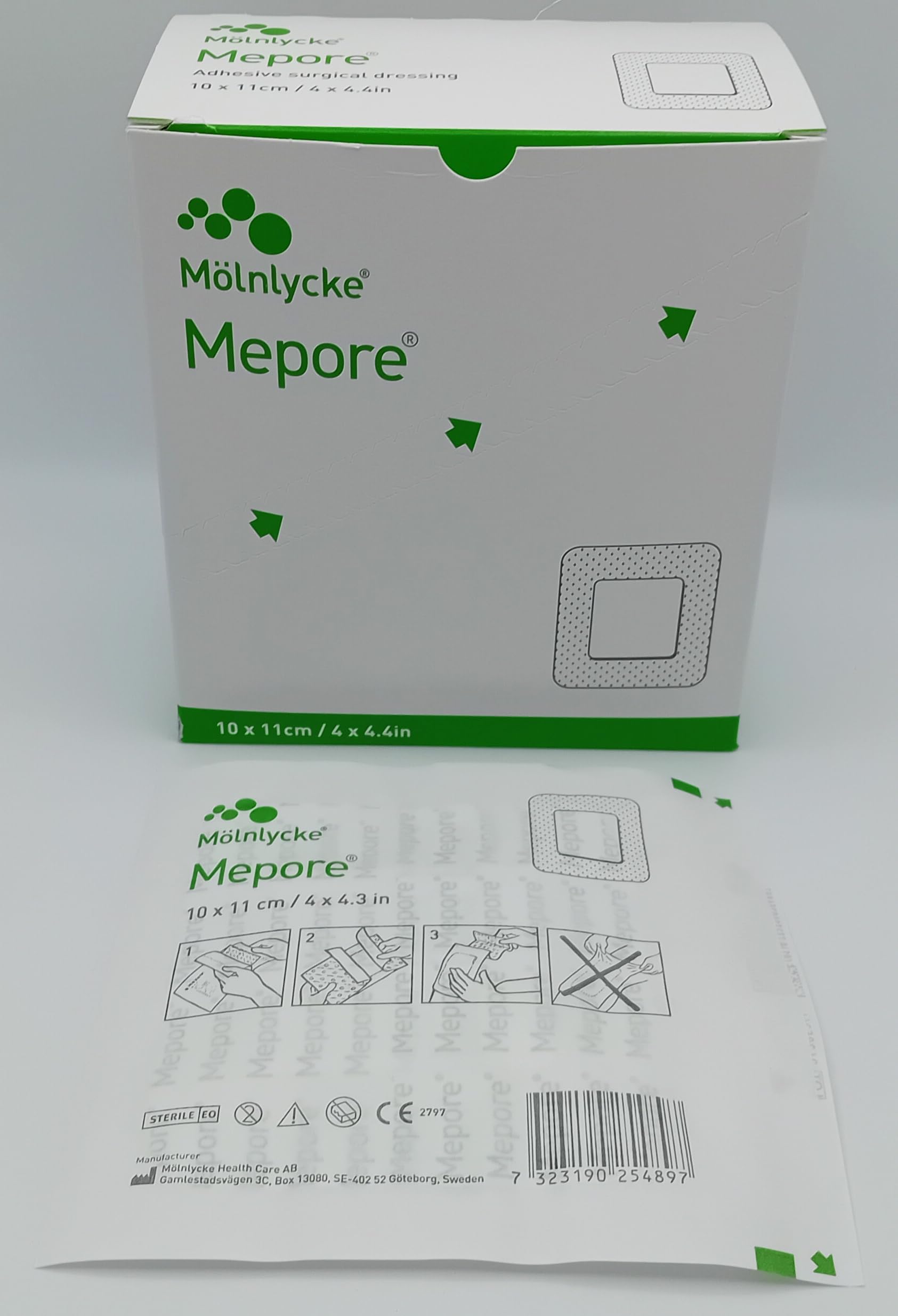 Mepore Adhesive Surgical Dressings 10cm x 11cm | Soft and Secure Wound Protection (40)
