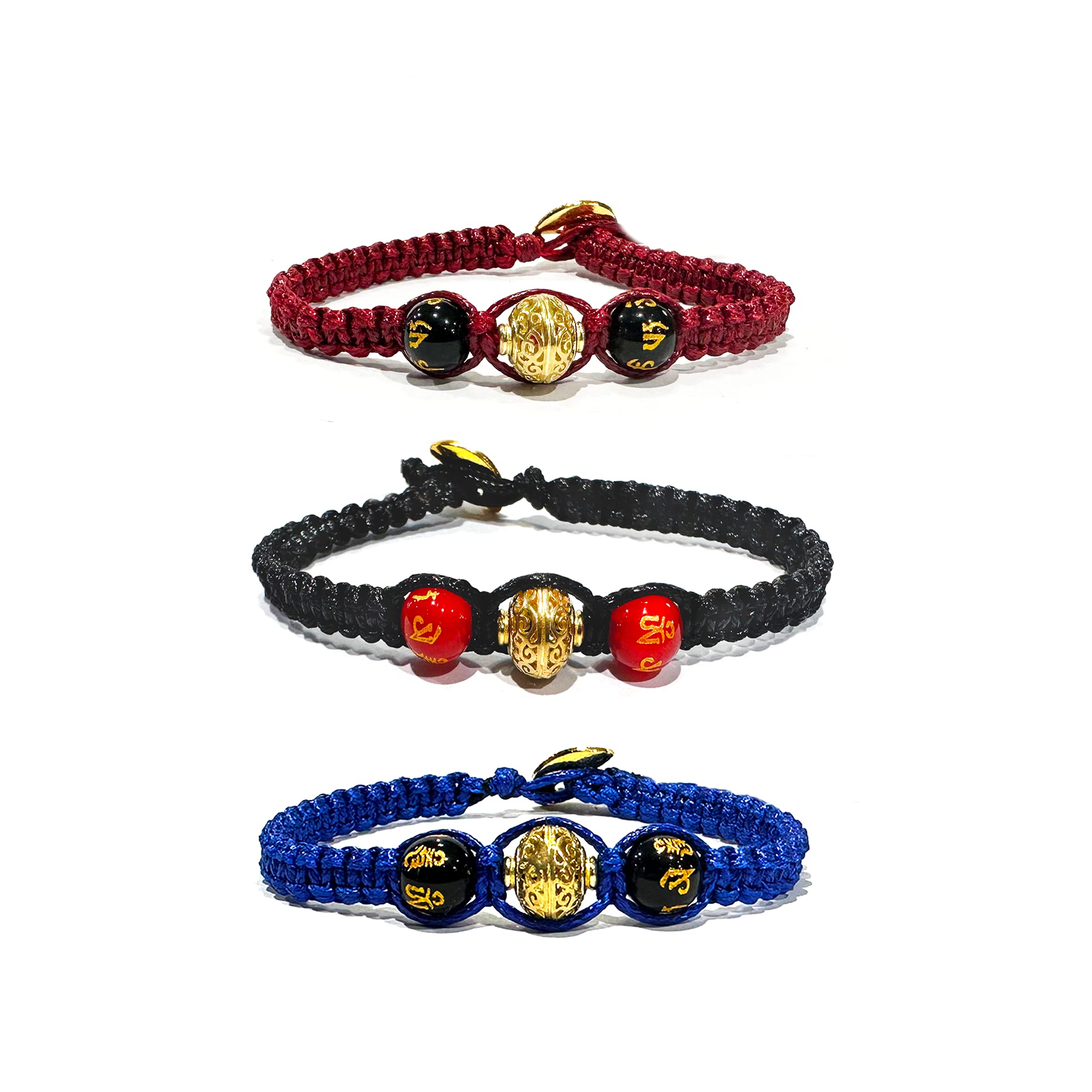 Samsara Kabbalah Bracciale della Fortuna contro il Malocchio - Gioiello Mistico Artigianale in Corda Cerata Regolabile
